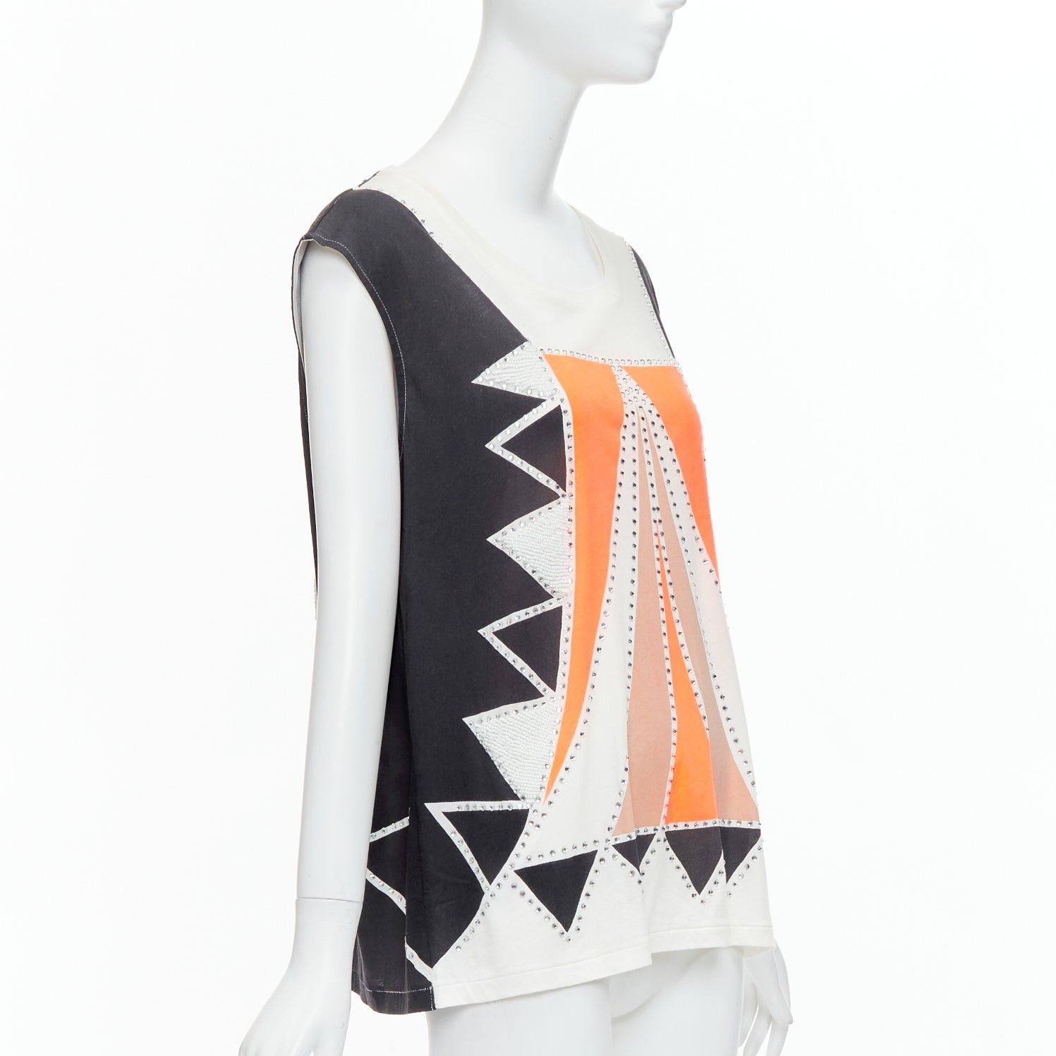 Other SASS & BIDE Love Shady neon orange black crystal embellished cotton tank S Size S / US 4 / IT 40 - 3 Thumbnail