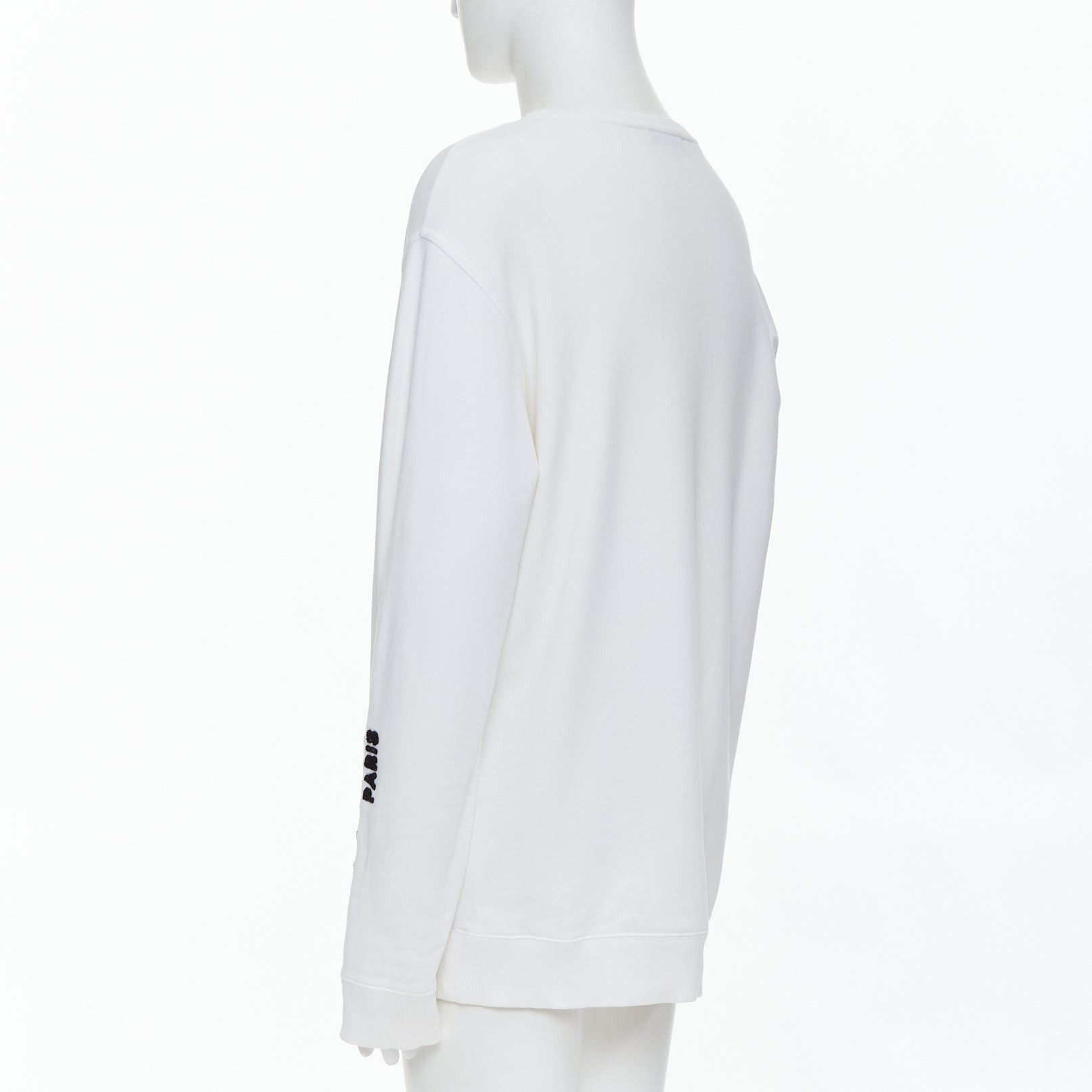 Givenchy GIVENCHY cream cotton tufted gradient logo sleeve pullover L Size US L / EU 52-54 / 3 - 6 Thumbnail