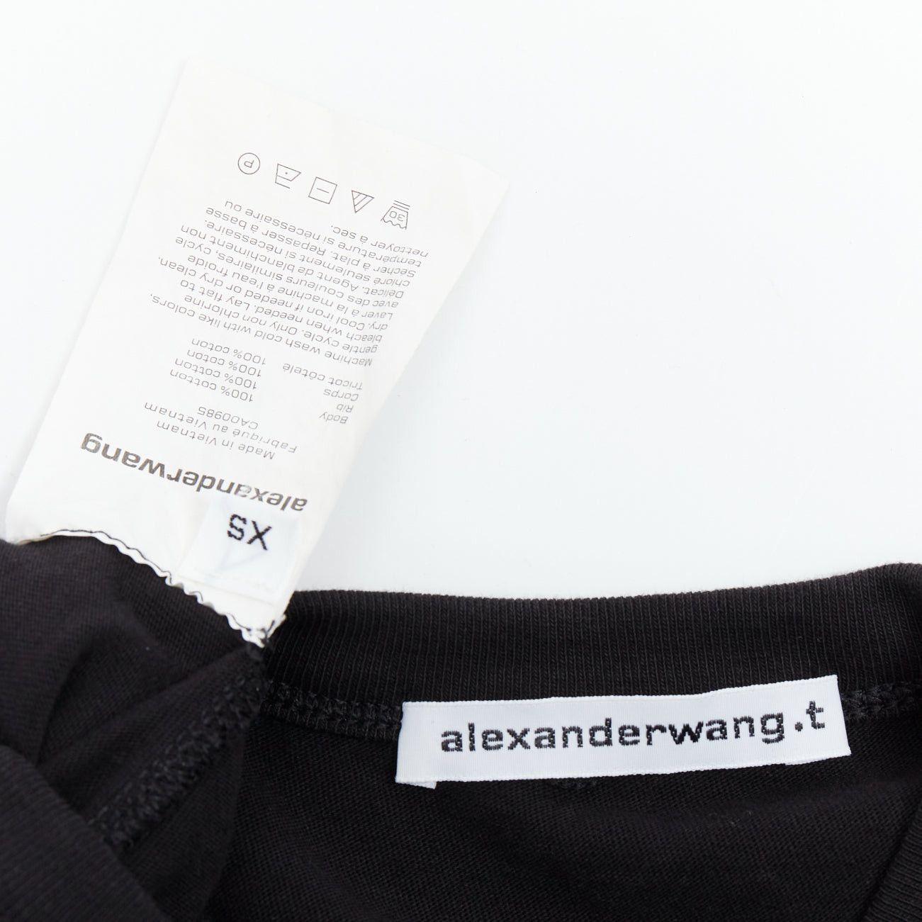 Alexander Wang T ALEXANDER WANG black cotton chest cutout twist draped mini dress XS Size S / US 4 / IT 40 - 8 Thumbnail