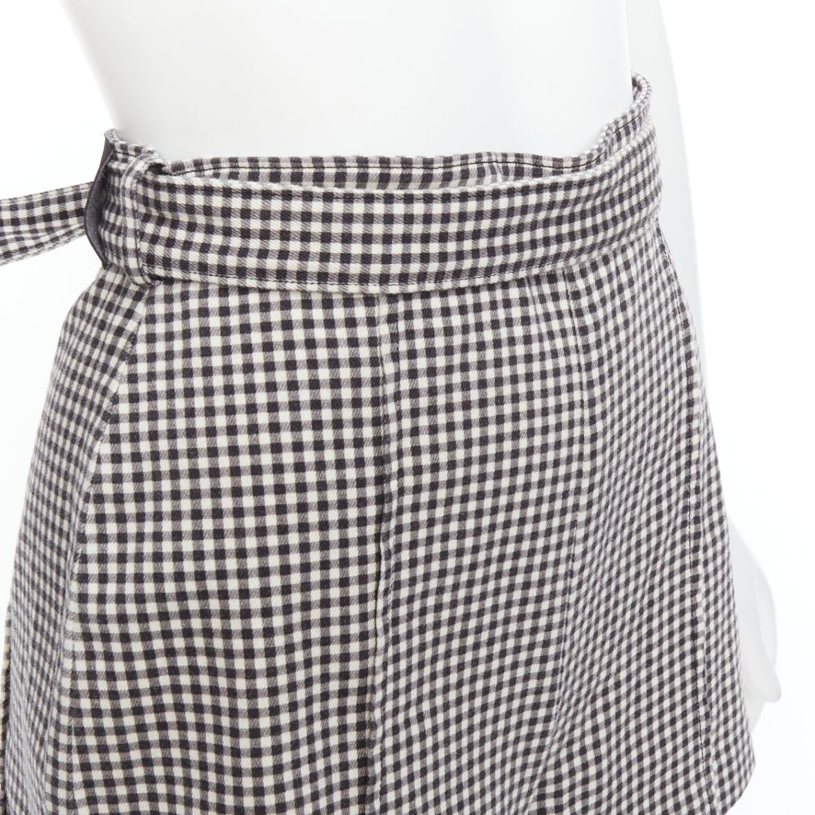 Zimmermann ZIMMERMANN black white gingham print high waisted shorts US0 XS Size 26" / US 2 / IT 38 - 7 Thumbnail