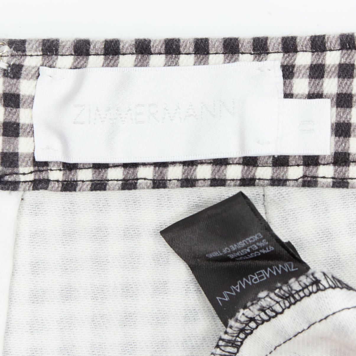 Zimmermann ZIMMERMANN black white gingham print high waisted shorts US0 XS Size 26" / US 2 / IT 38 - 8 Thumbnail