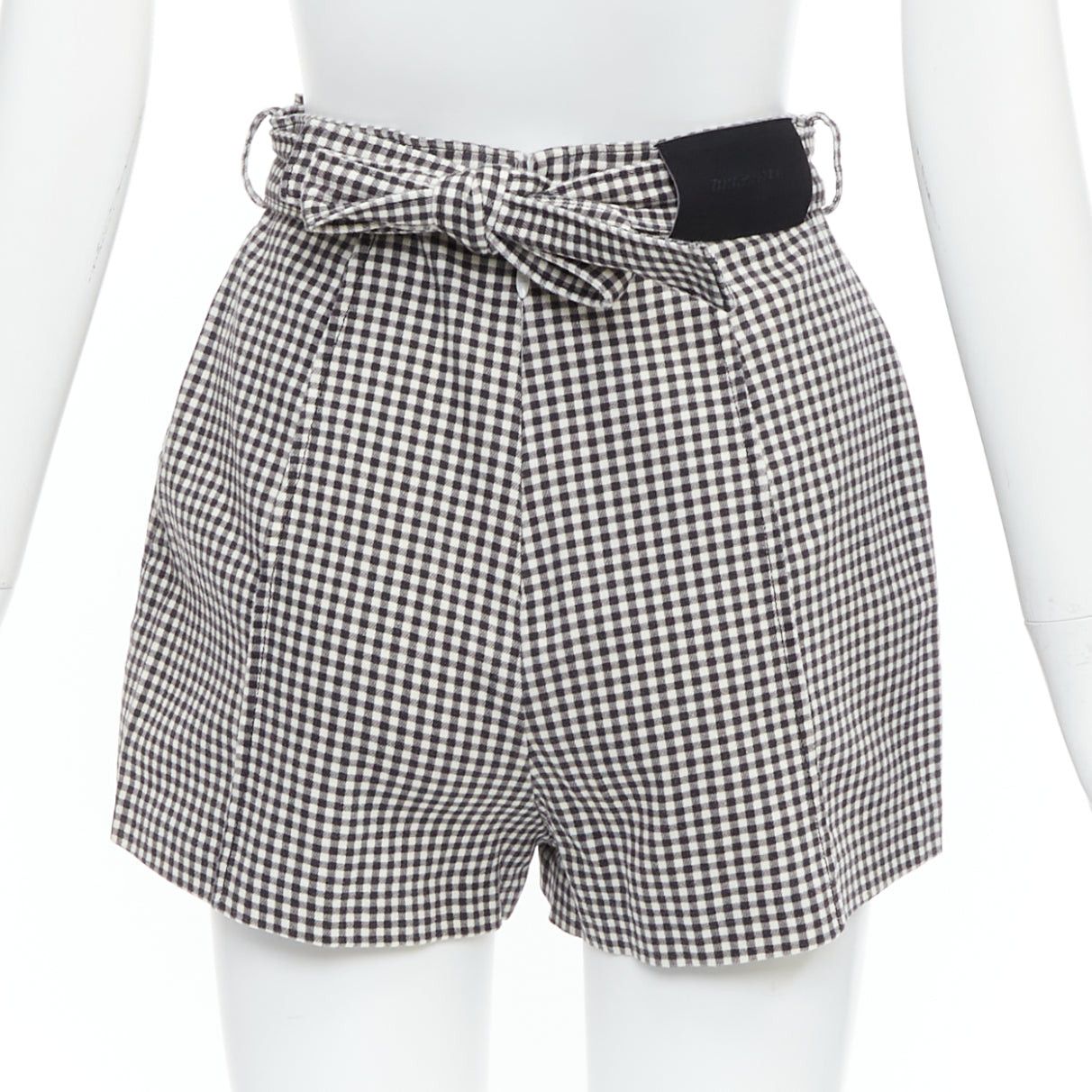 Zimmermann ZIMMERMANN black white gingham print high waisted shorts US0 XS Size 26" / US 2 / IT 38 - 5 Thumbnail