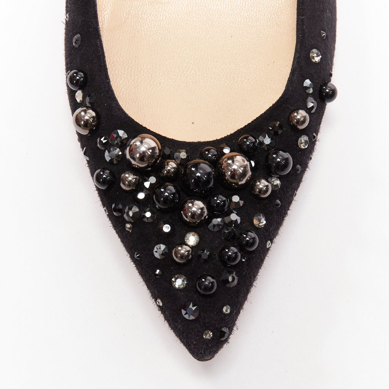 Christian Louboutin CHRISTIAN LOUBOUTIN Veau Velours black suede beaded embellished flats EU35.5 Size US 5.5 / IT 35.5 - 7 Thumbnail