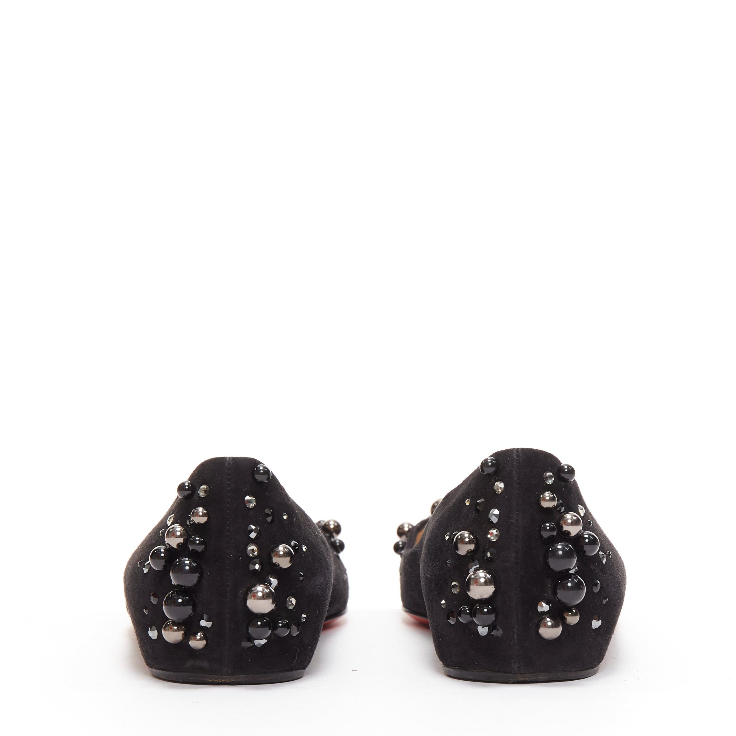 Christian Louboutin CHRISTIAN LOUBOUTIN Veau Velours black suede beaded embellished flats EU35.5 Size US 5.5 / IT 35.5 - 6 Thumbnail
