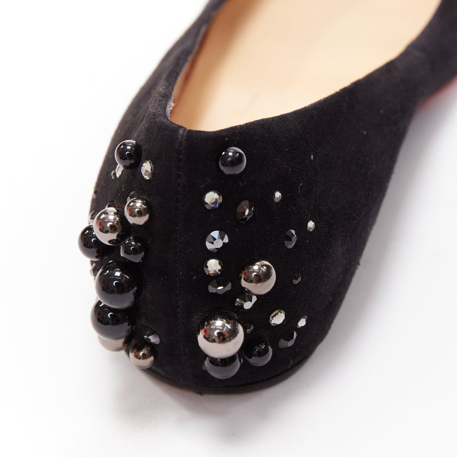 Christian Louboutin CHRISTIAN LOUBOUTIN Veau Velours black suede beaded embellished flats EU35.5 Size US 5.5 / IT 35.5 - 8 Thumbnail