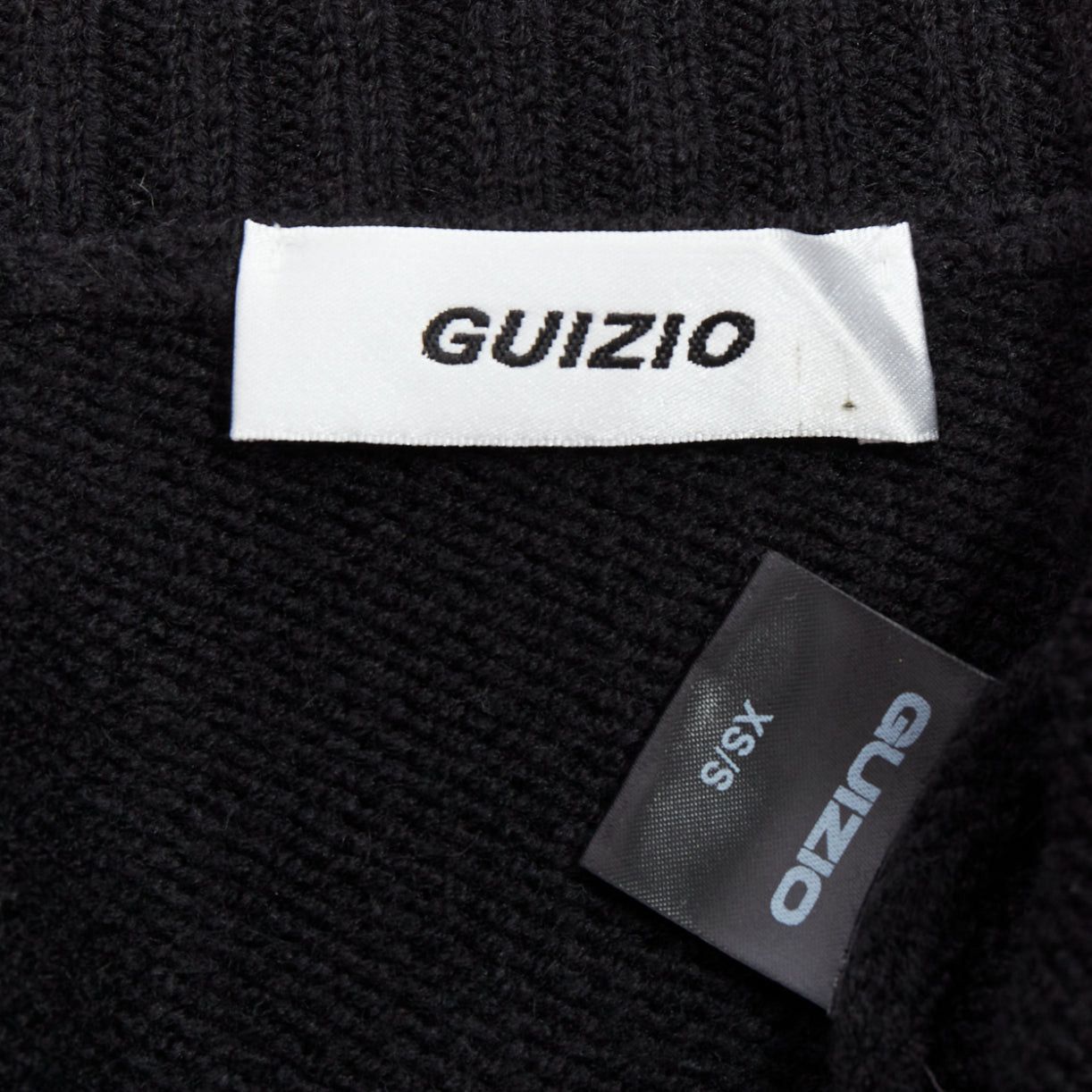 Other DANIELLE GUIZIO black virgin wool blend silver safety pin cropped cardigan XS/S Size S / US 4 / IT 40 - 8 Thumbnail