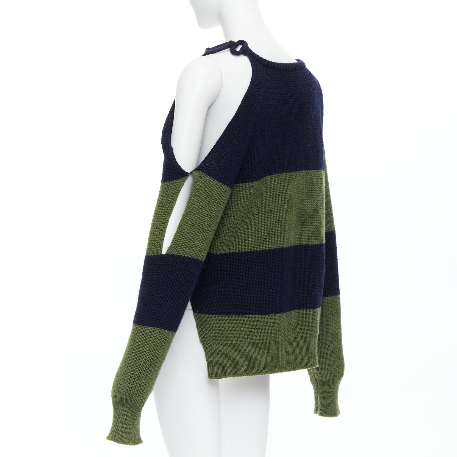 MONSE MONSE green navy embellished cutout fine merino wool sweater M Size M / US 6-8 / IT 42-44 - 6 Thumbnail