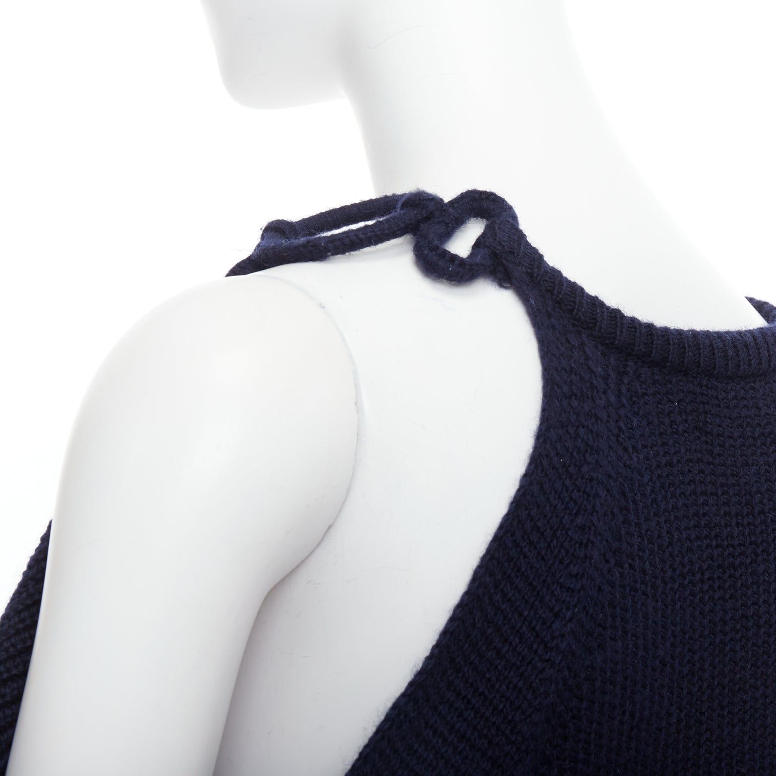 MONSE MONSE green navy embellished cutout fine merino wool sweater M Size M / US 6-8 / IT 42-44 - 2 Thumbnail