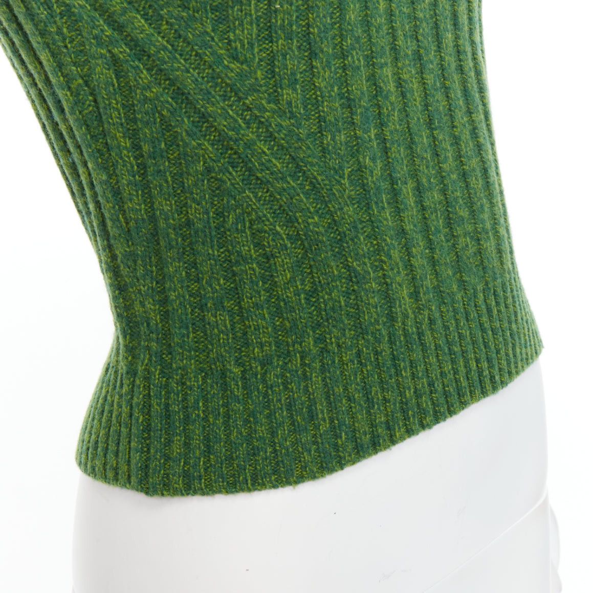 Ganni GANNI green recycled wool blend crystal button crew cropped vest XXS Size XS / US 0-2 / IT 36-38 - 7 Thumbnail