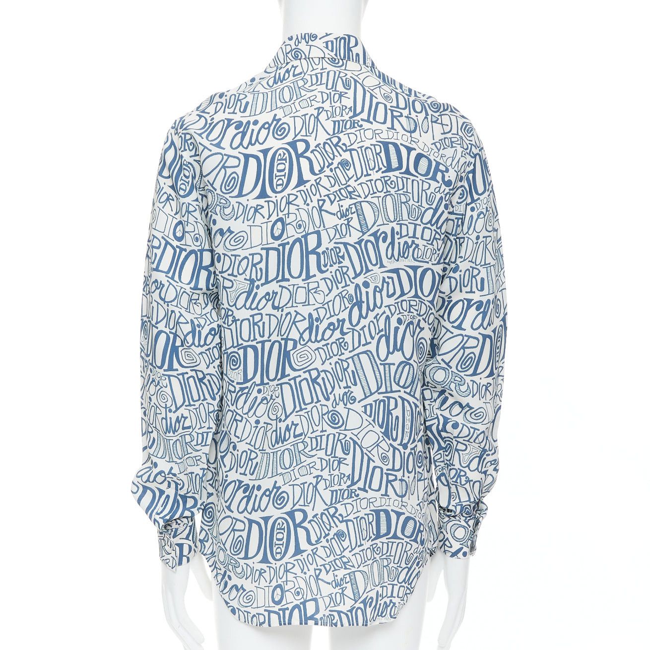 Dior DIOR Shawn Stussy blue graffiti swirl logo print button down shirt EU38 S Size US S / EU 44-46 / 1 - 5 Thumbnail