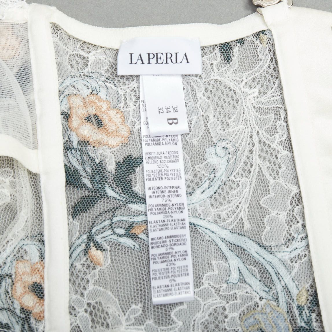 La Perla LA PERLA Hampton Court cream mint green silk floral lace mini dress IT38B XS Size XS / US 0-2 / IT 36-38 - 8 Thumbnail