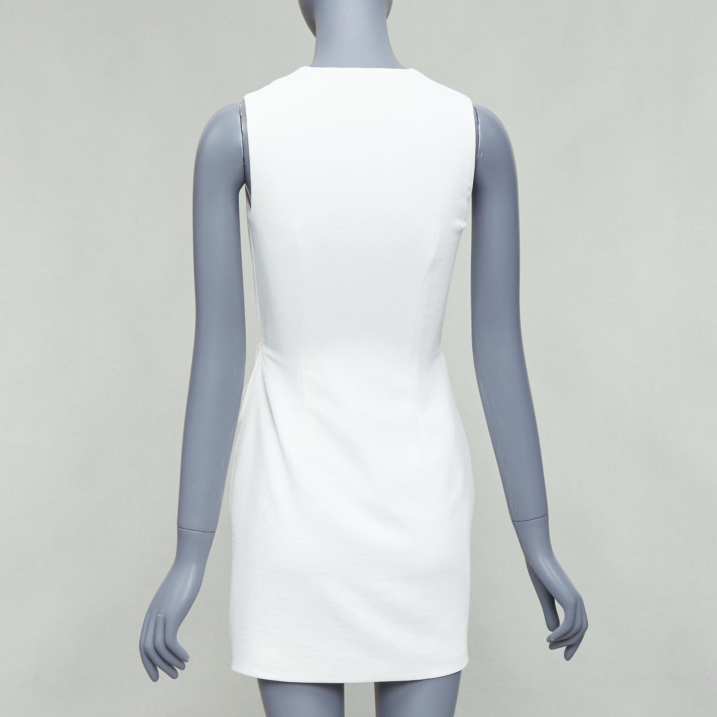 Dion Lee DION LEE white textured gold hardware ruched wrap dress UK6 XS Size XS / US 0-2 / IT 36-38 - 5 Thumbnail