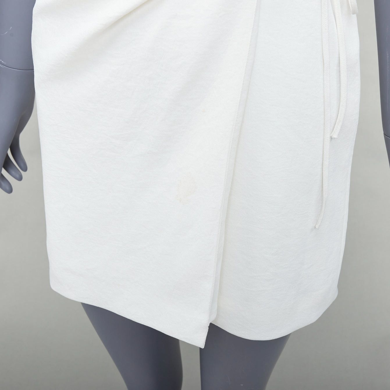 Dion Lee DION LEE white textured gold hardware ruched wrap dress UK6 XS Size XS / US 0-2 / IT 36-38 - 7 Thumbnail