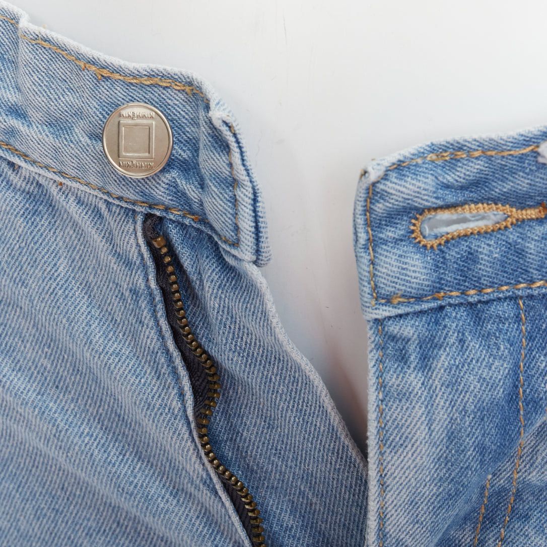 KIMHEKIM KIMHEKIM My Uniform blue cotton rolled cuff denim short shorts S Size 27" / US 4 / IT 40 - 7 Thumbnail