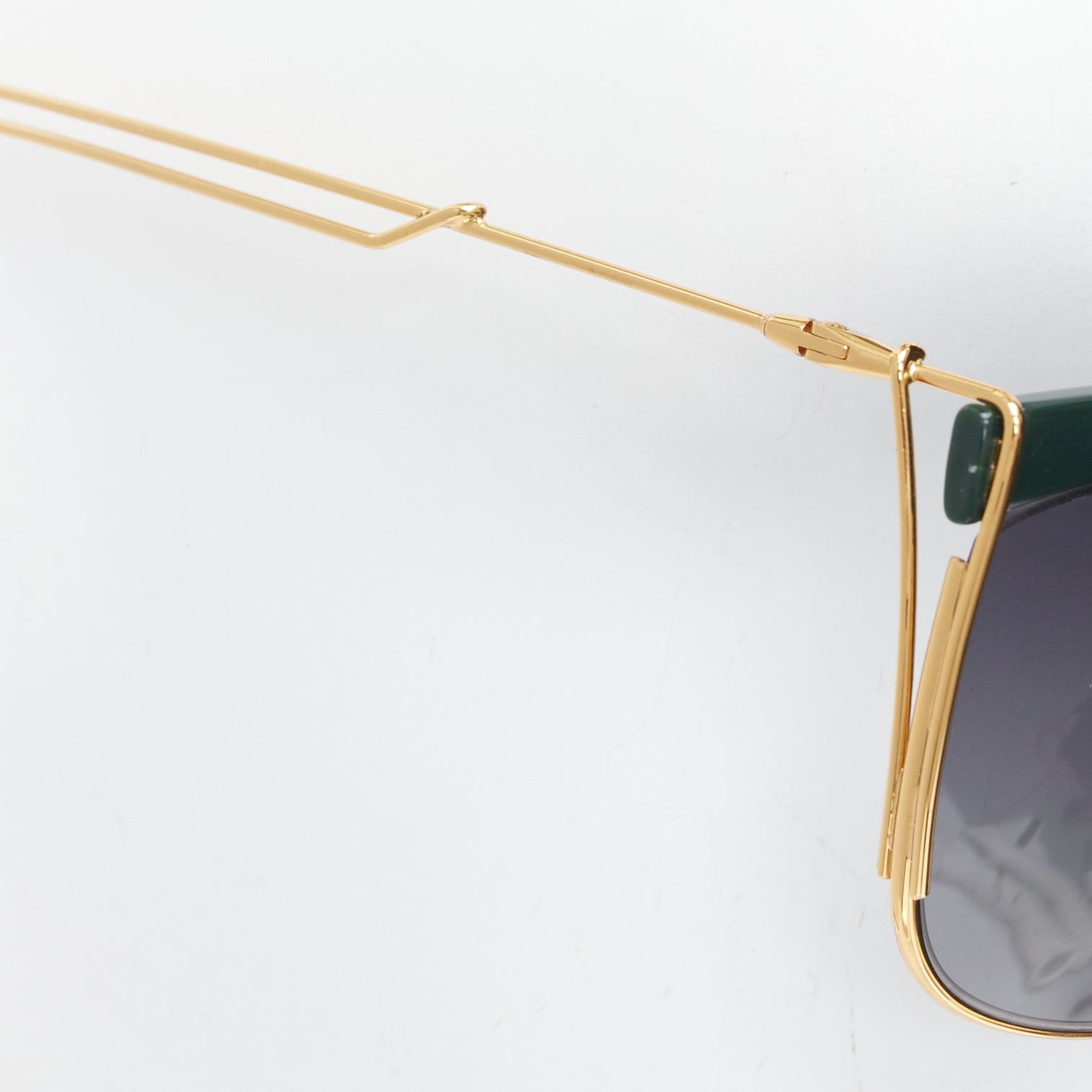 Dior DIOR So Electric green bridge gold trims gradient lens squoval sunnies Size ONE SIZE - 6 Thumbnail
