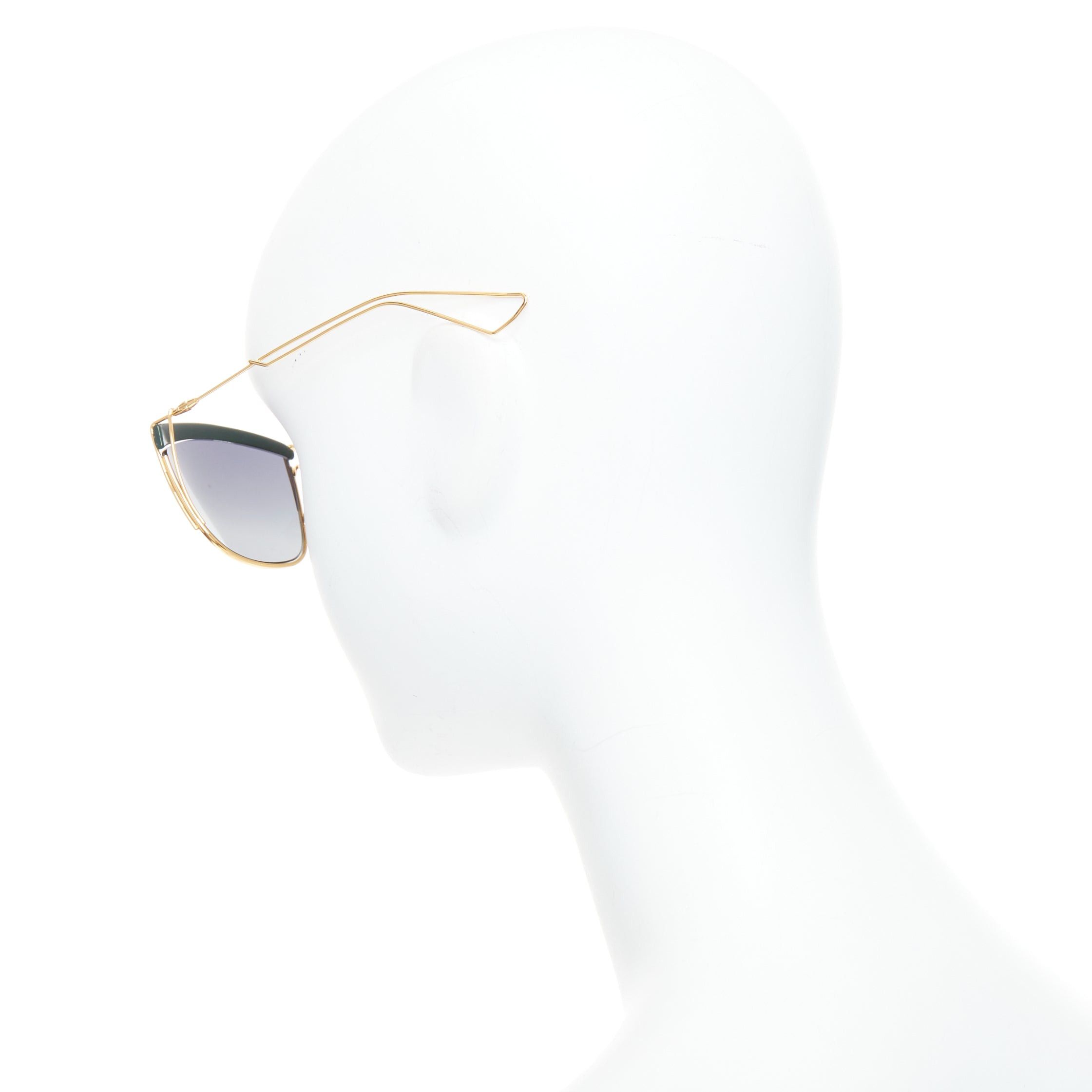 Dior DIOR So Electric green bridge gold trims gradient lens squoval sunnies Size ONE SIZE - 5 Thumbnail