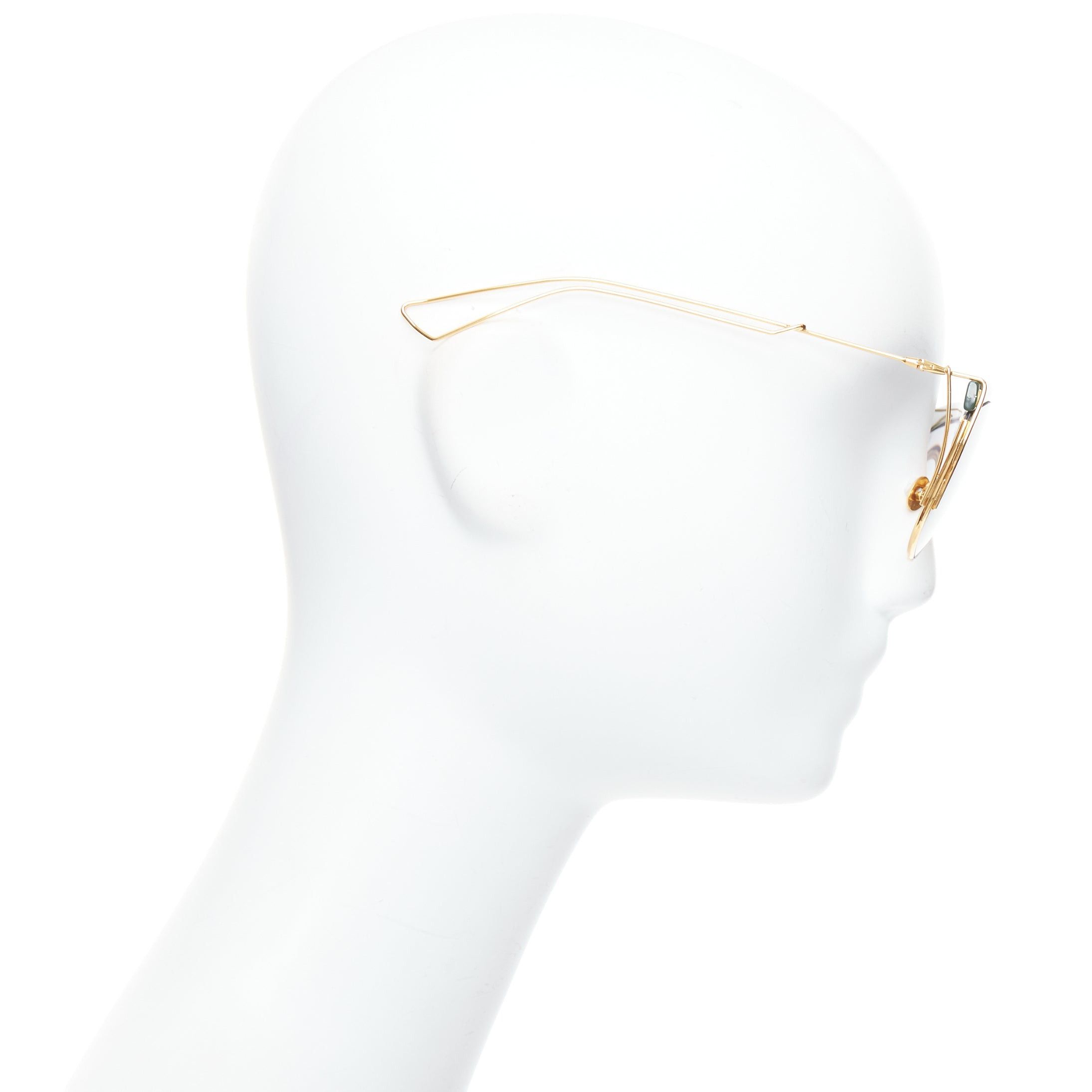Dior DIOR So Electric green bridge gold trims gradient lens squoval sunnies Size ONE SIZE - 4 Thumbnail