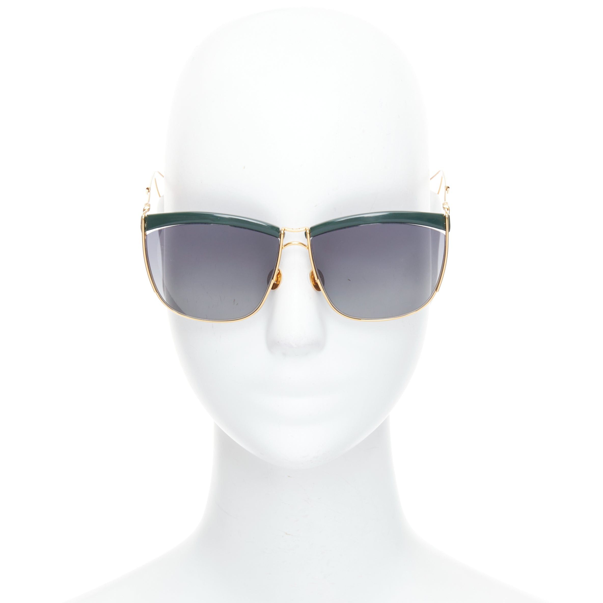 Dior DIOR So Electric green bridge gold trims gradient lens squoval sunnies Size ONE SIZE - 3 Thumbnail