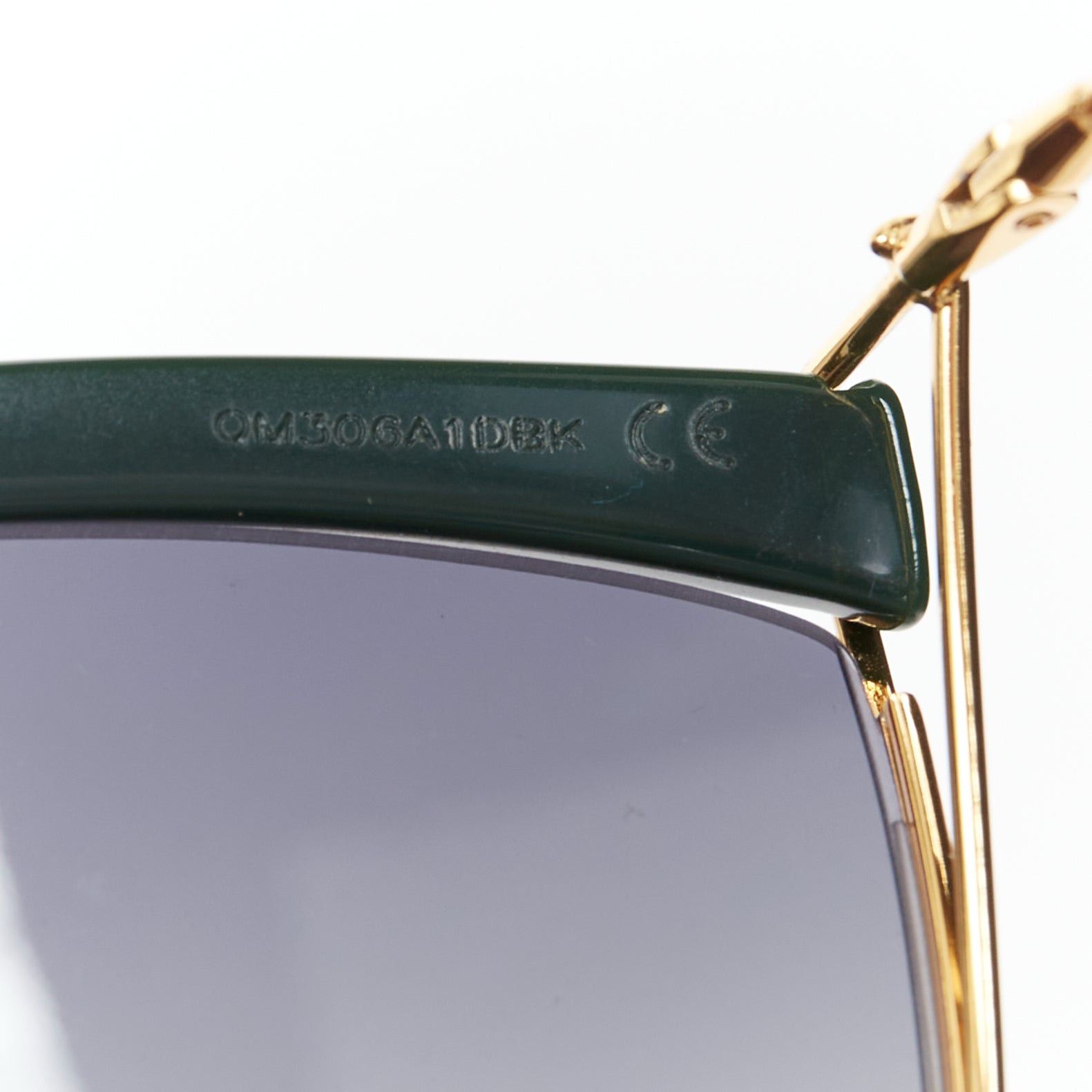 Dior DIOR So Electric green bridge gold trims gradient lens squoval sunnies Size ONE SIZE - 7 Thumbnail