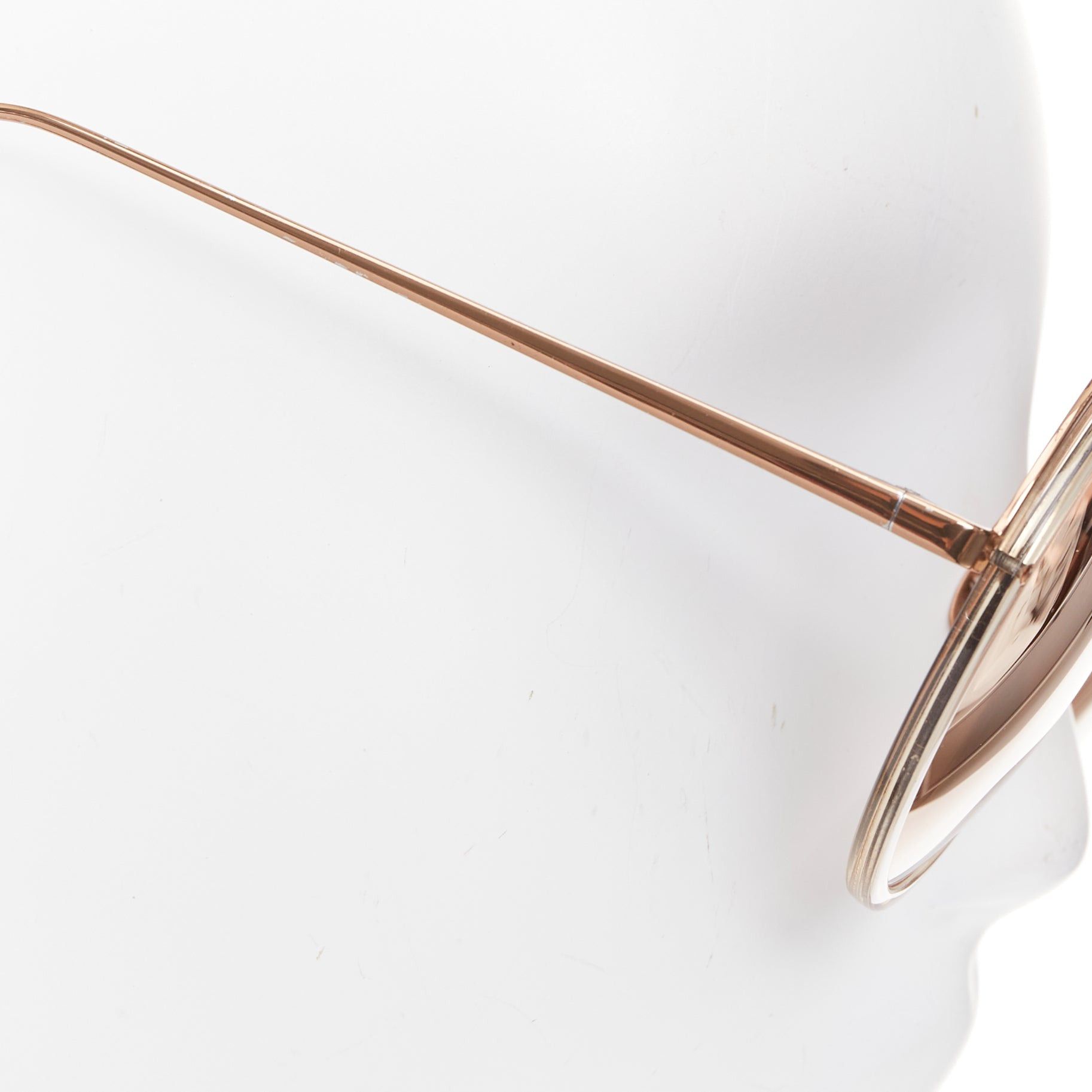 Linda Farrow LINDA FARROW LFL4579 rose gold brown ombre clear frame oversized round sunglasses Size ONE SIZE - 6 Thumbnail