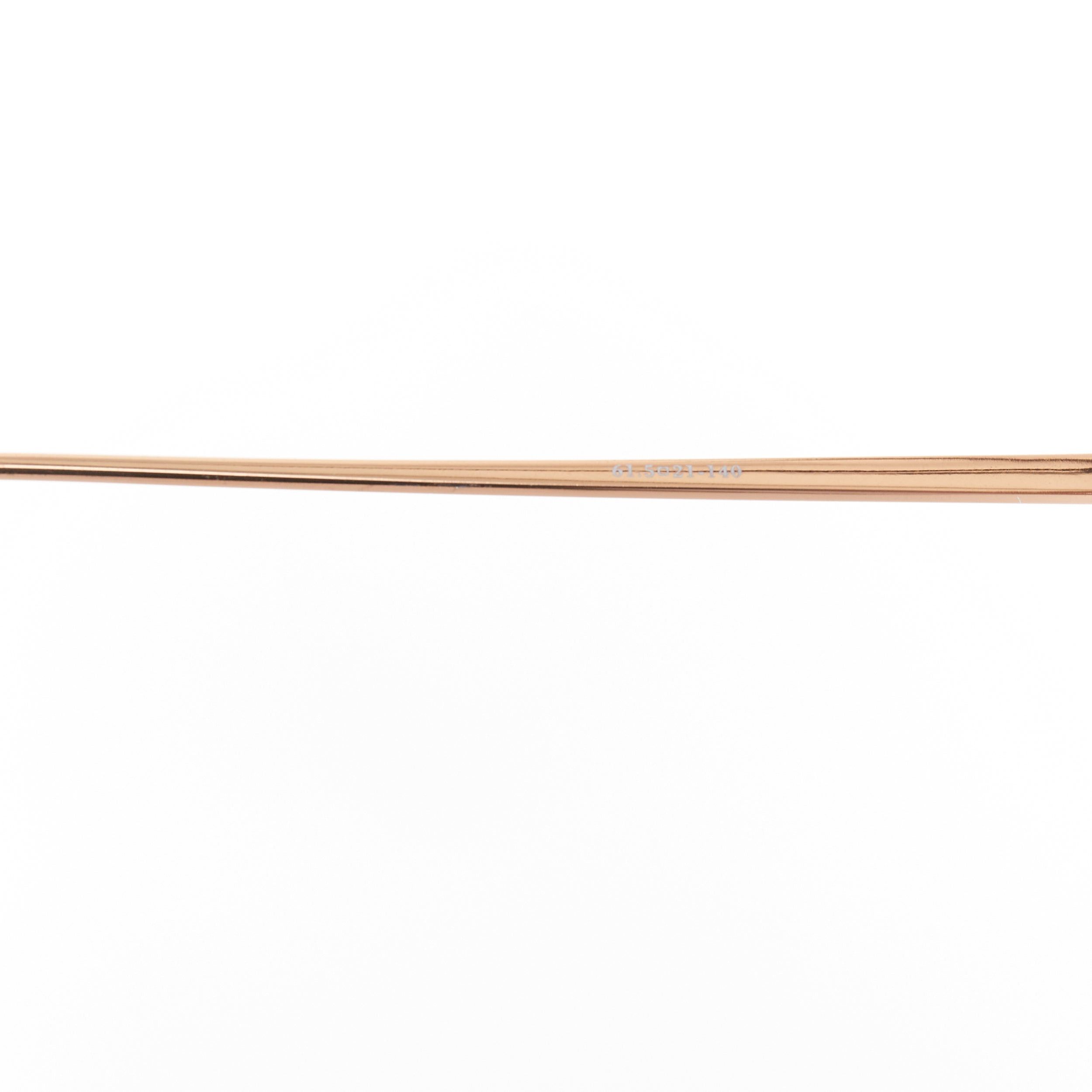 Linda Farrow LINDA FARROW LFL4579 rose gold brown ombre clear frame oversized round sunglasses Size ONE SIZE - 8 Thumbnail