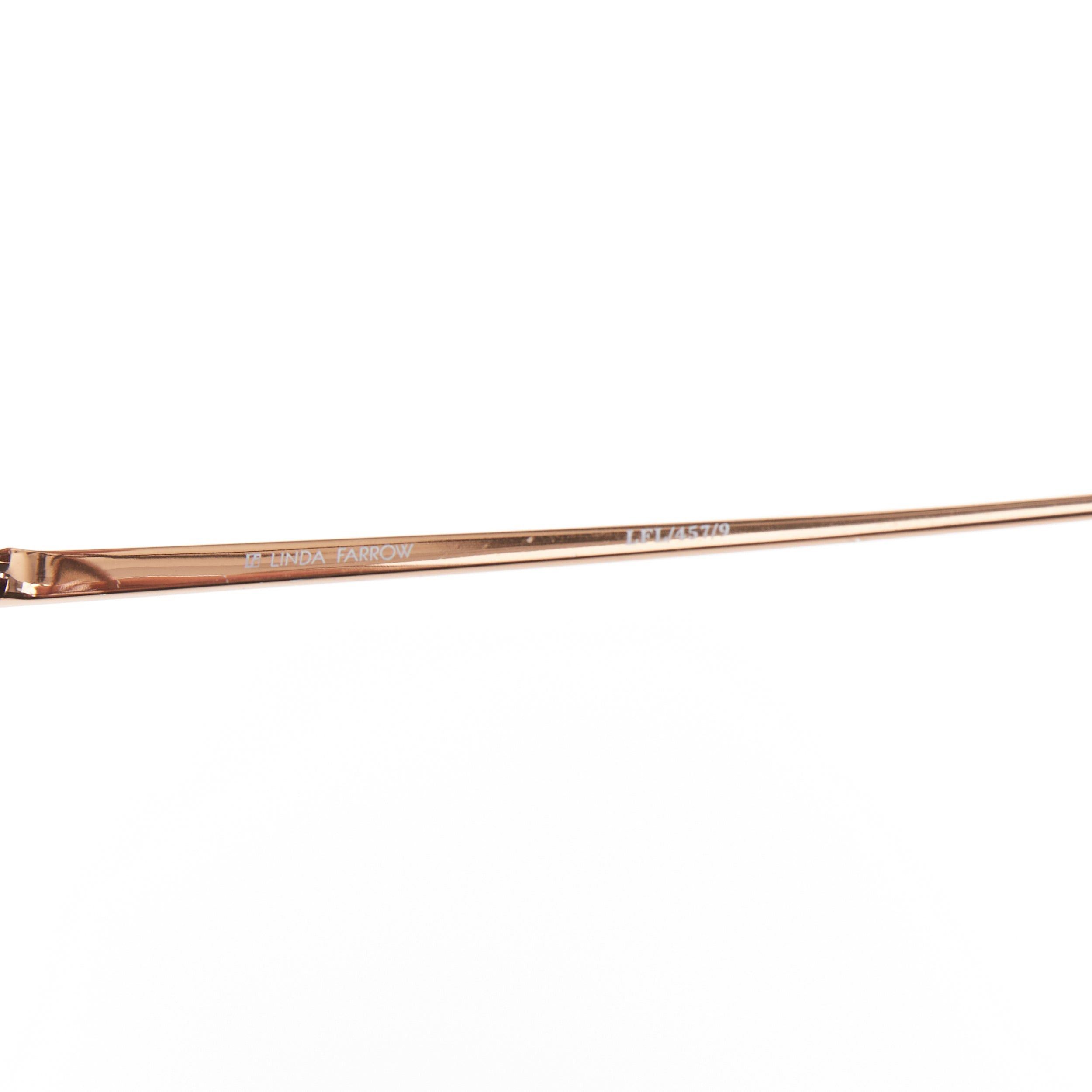 Linda Farrow LINDA FARROW LFL4579 rose gold brown ombre clear frame oversized round sunglasses Size ONE SIZE - 7 Thumbnail