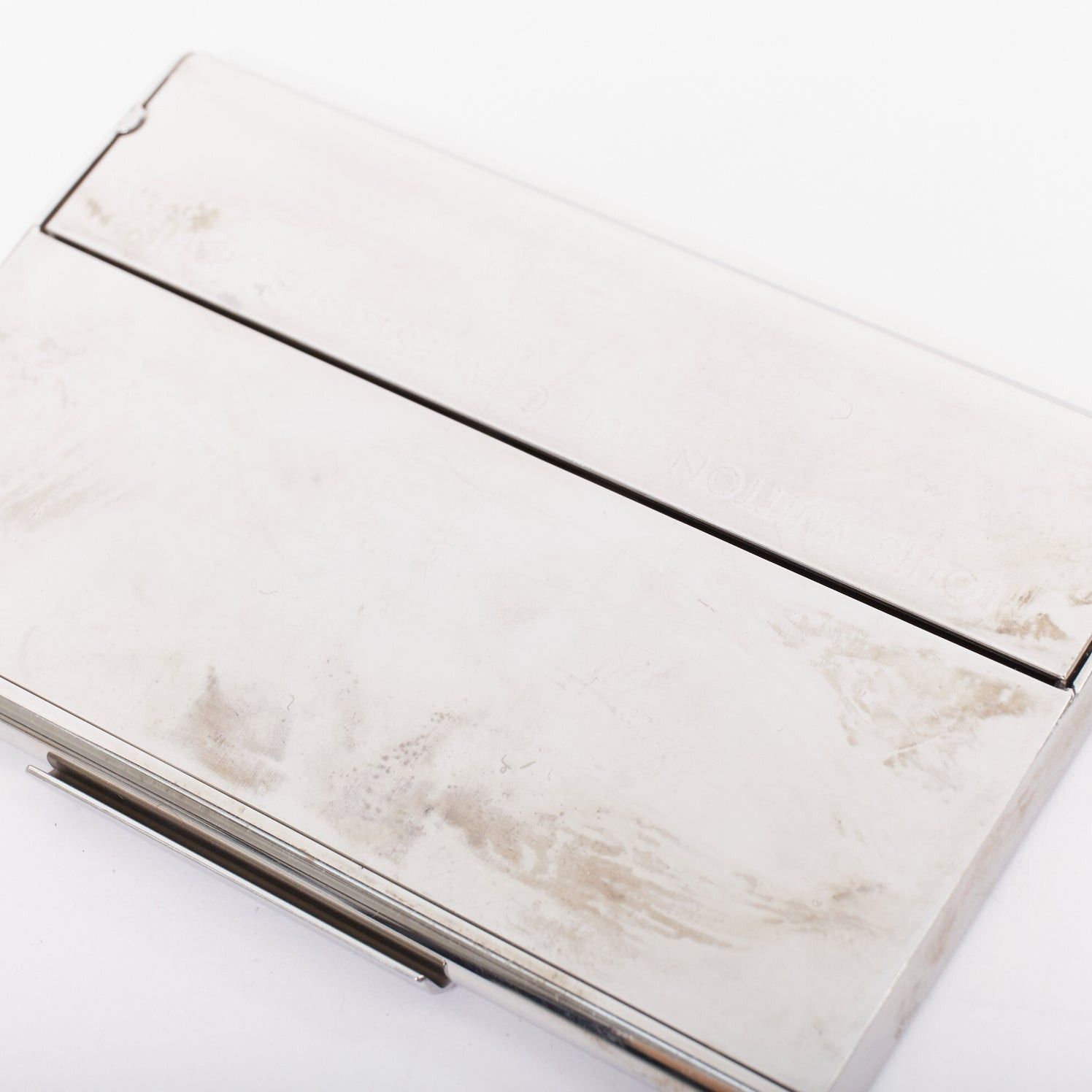 Louis Vuitton LOUIS VUITTON Porte Carte Champs Elysees silver tone metal cut out card holder Size ONE SIZE - 4 Thumbnail
