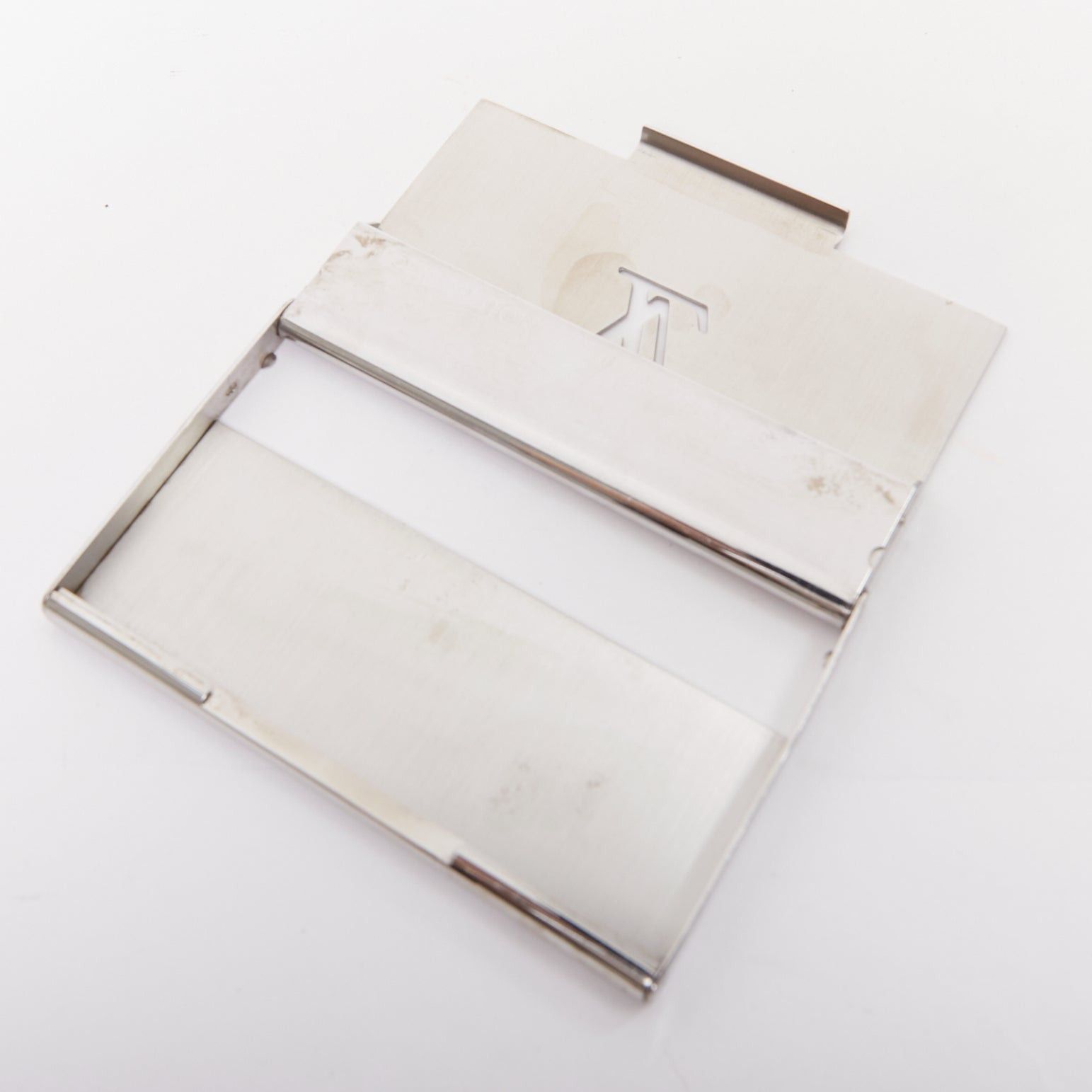Louis Vuitton LOUIS VUITTON Porte Carte Champs Elysees silver tone metal cut out card holder Size ONE SIZE - 6 Thumbnail