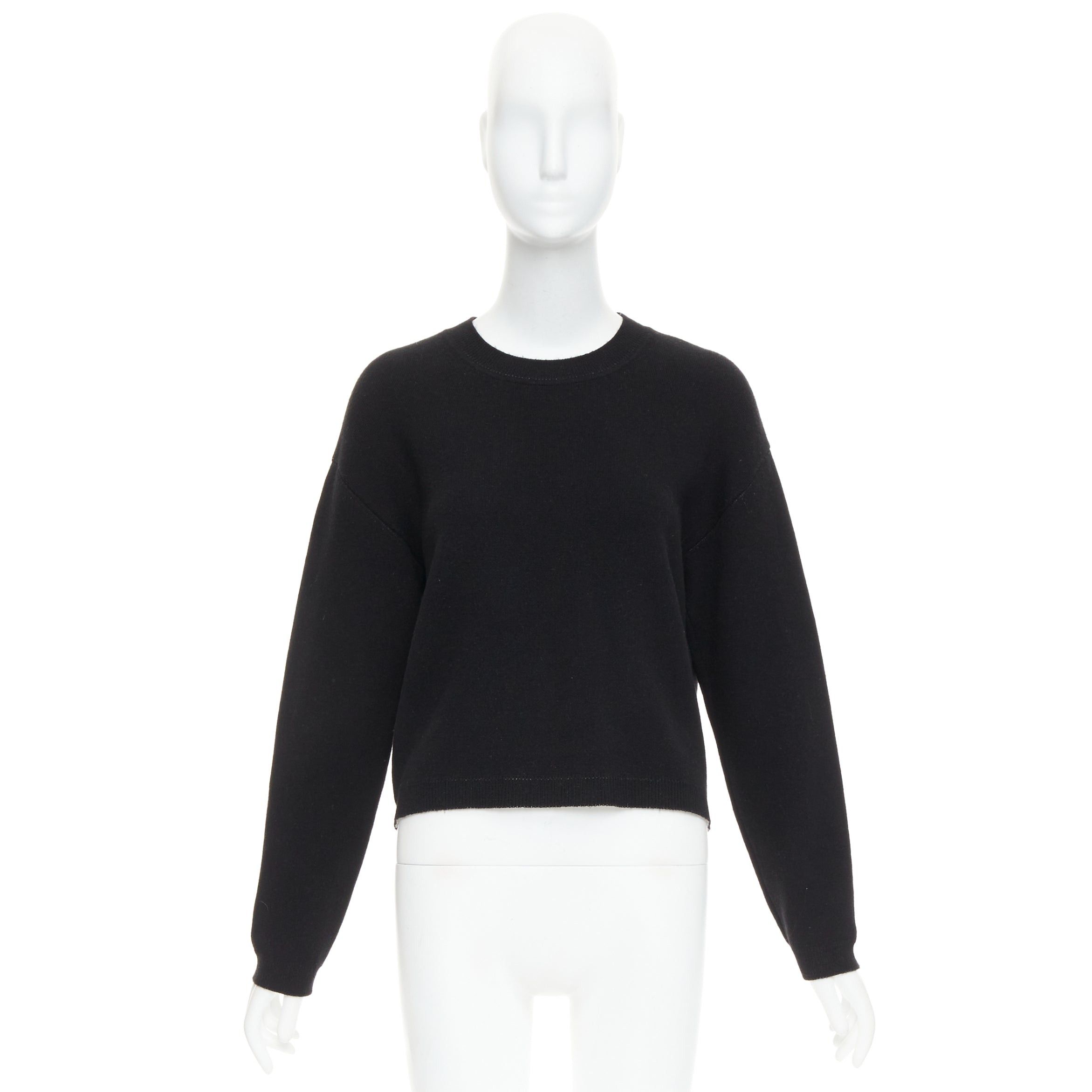 Dior CHRISTIAN DIOR J'adior 8 black cashmere blend crew neck crop sweater FR34 XS Size XS / US 0-2 / IT 36-38 - 9 Thumbnail