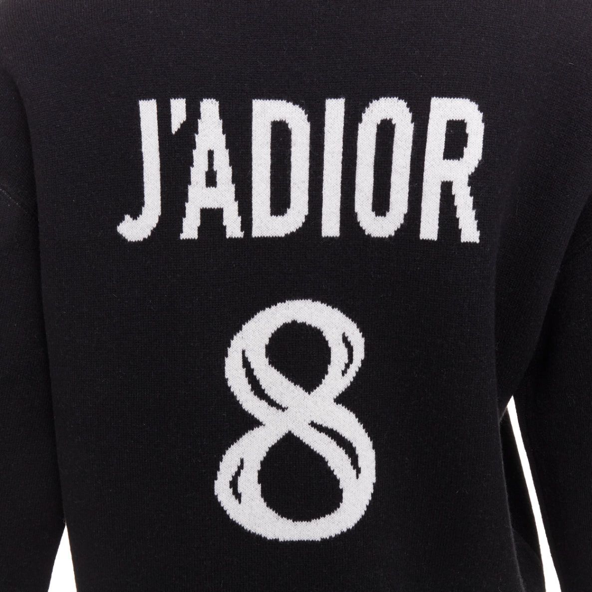 Dior CHRISTIAN DIOR J'adior 8 black cashmere blend crew neck crop sweater FR34 XS Size XS / US 0-2 / IT 36-38 - 6 Thumbnail