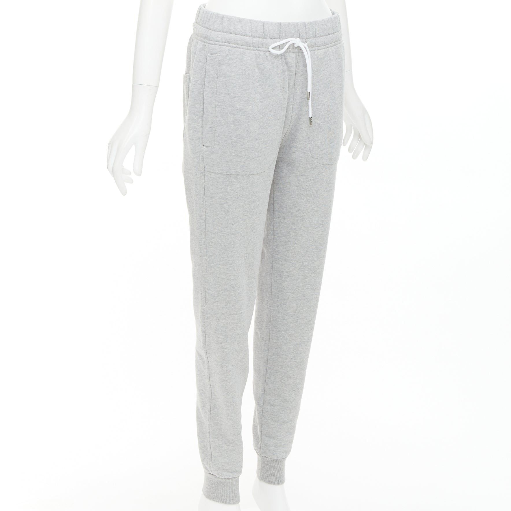 Maison Kitsune MAISON KITSUNE grey cotton fox badge tapered jogger sweat pants XS Size 26" / US 2 / IT 38 - 3 Thumbnail