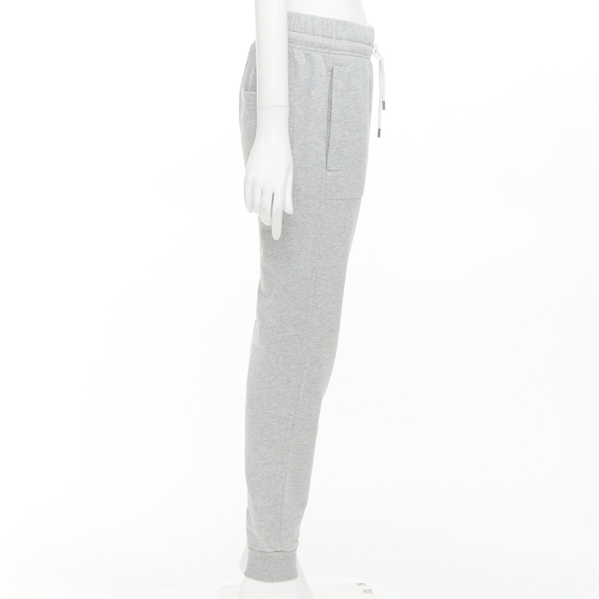 Maison Kitsune MAISON KITSUNE grey cotton fox badge tapered jogger sweat pants XS Size 26" / US 2 / IT 38 - 4 Thumbnail