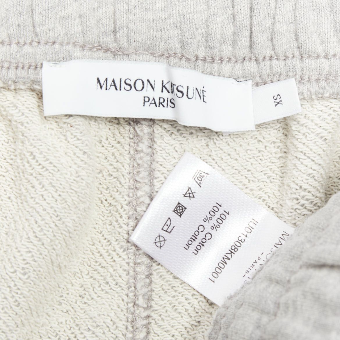 Maison Kitsune MAISON KITSUNE grey cotton fox badge tapered jogger sweat pants XS Size 26" / US 2 / IT 38 - 8 Thumbnail