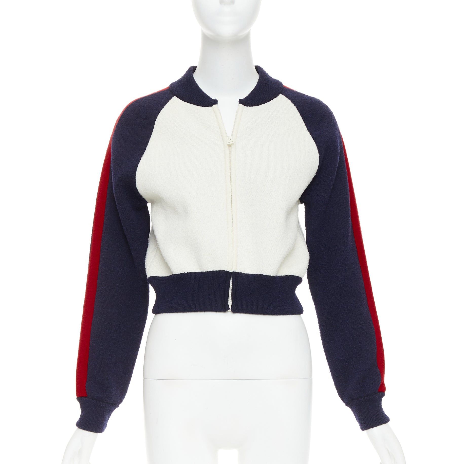 Dior CHRISTIAN DIOR 2021 I Love Paris wool cropped track jacket zip bomber FR34 XS Size XS / US 0-2 / IT 36-38 - 4 Thumbnail