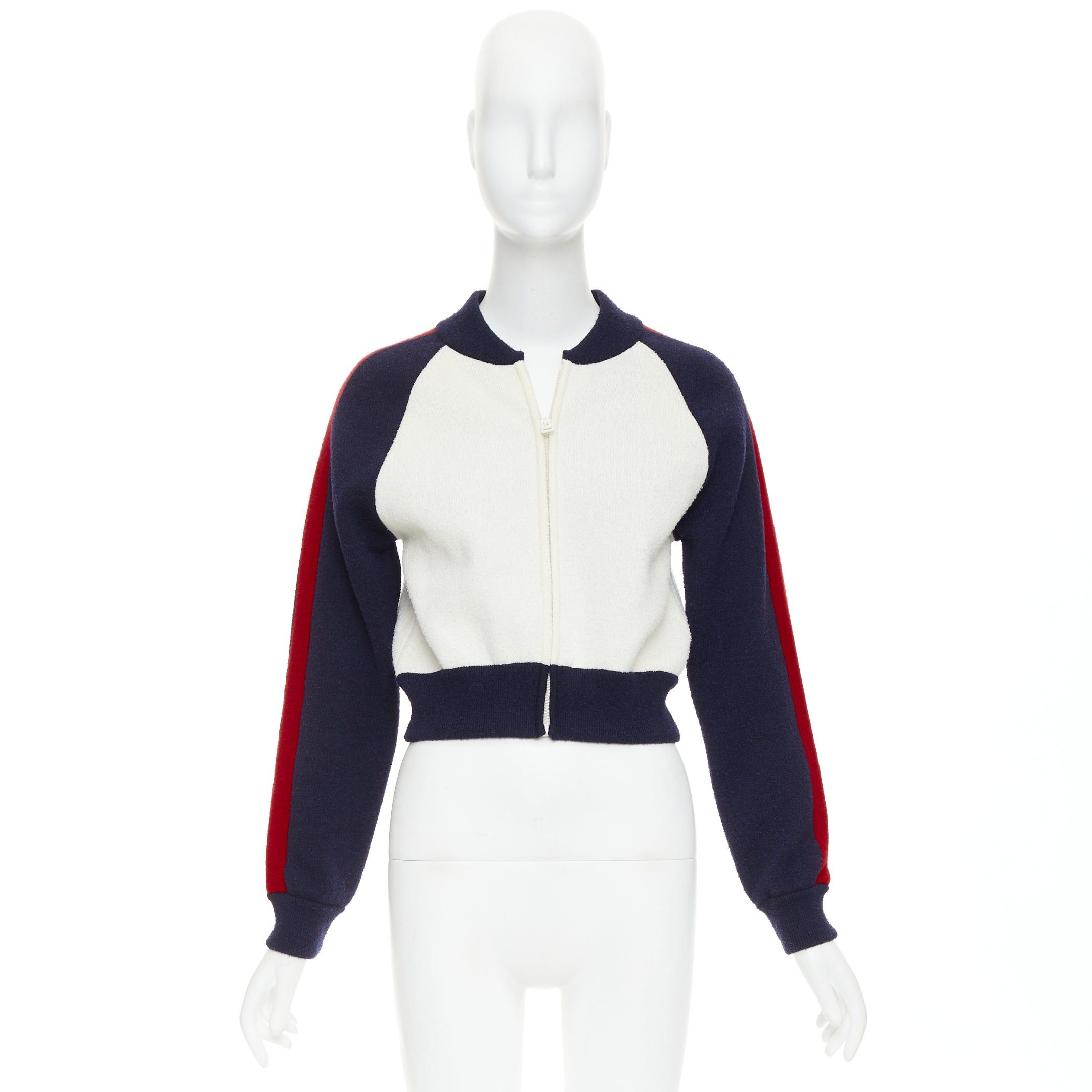 Dior CHRISTIAN DIOR 2021 I Love Paris wool cropped track jacket zip bomber FR34 XS Size XS / US 0-2 / IT 36-38 - 10 Thumbnail