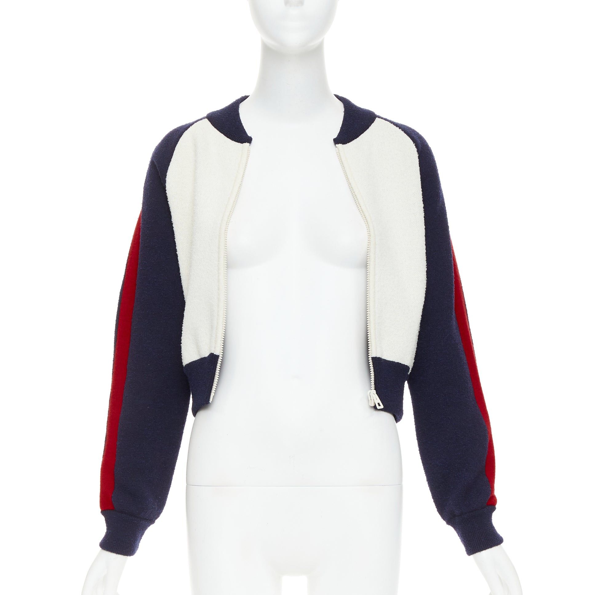 Dior CHRISTIAN DIOR 2021 I Love Paris wool cropped track jacket zip bomber FR34 XS Size XS / US 0-2 / IT 36-38 - 3 Thumbnail