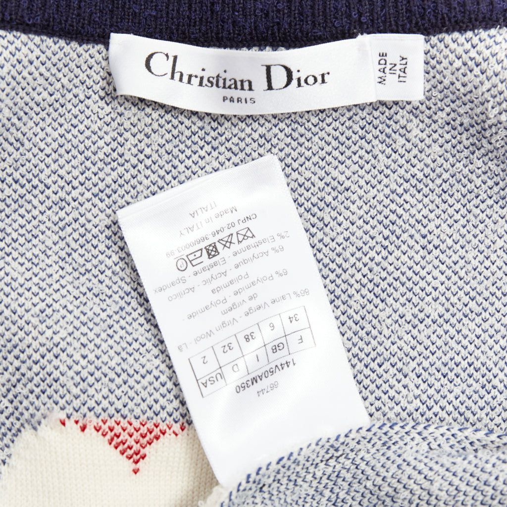 Dior CHRISTIAN DIOR 2021 I Love Paris wool cropped track jacket zip bomber FR34 XS Size XS / US 0-2 / IT 36-38 - 9 Thumbnail