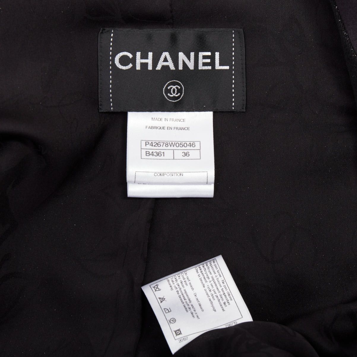 Chanel CHANEL black wool blend lurex pearl crystal button satin shawl collar vest jacket FR36 S Size S / US 4 / IT 40 - 8 Thumbnail