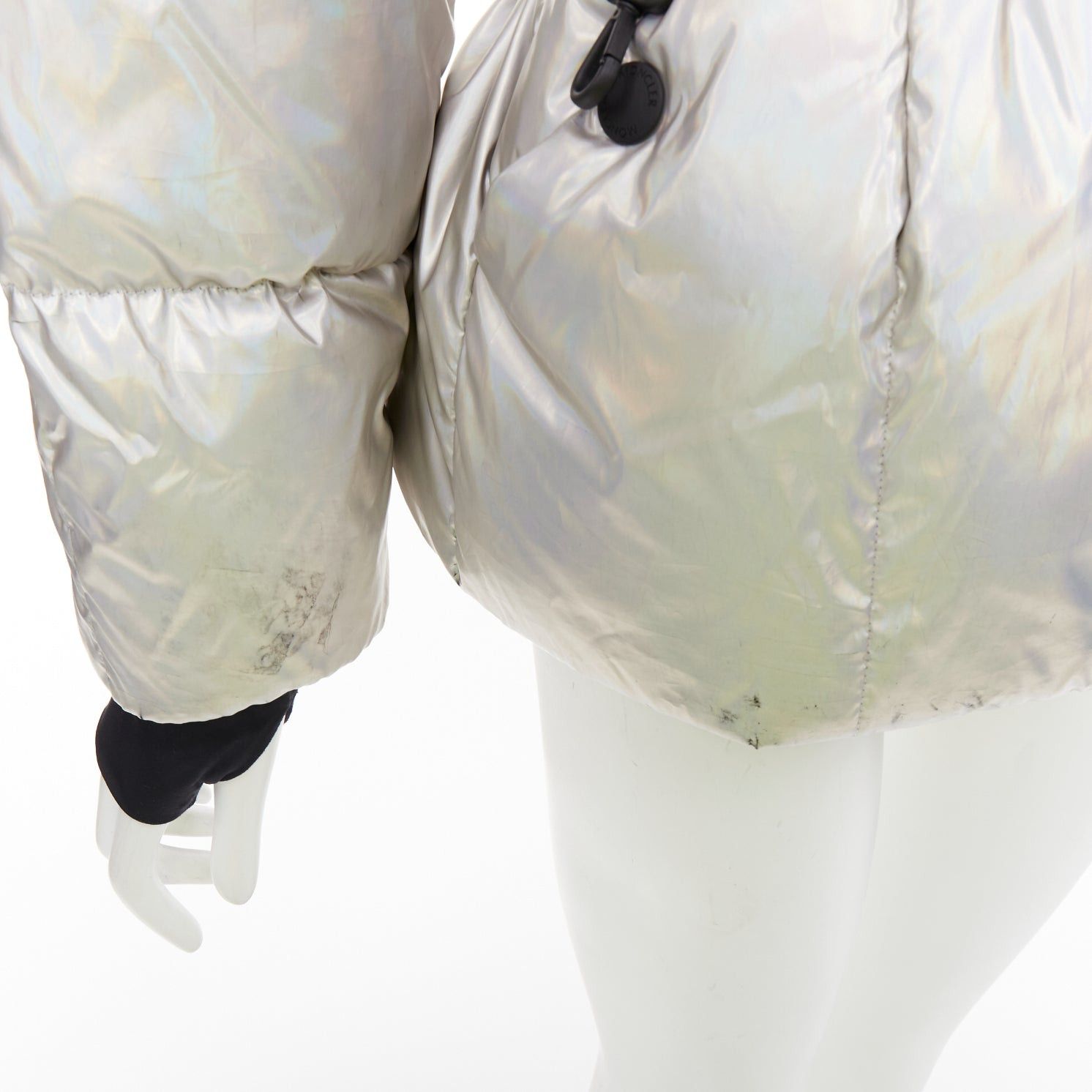 Moncler MONCLER Ollignan holographic silver duo collar belted puffer ski jacket Sz.0 XS Size S / US 4 / IT 40 - 9 Thumbnail