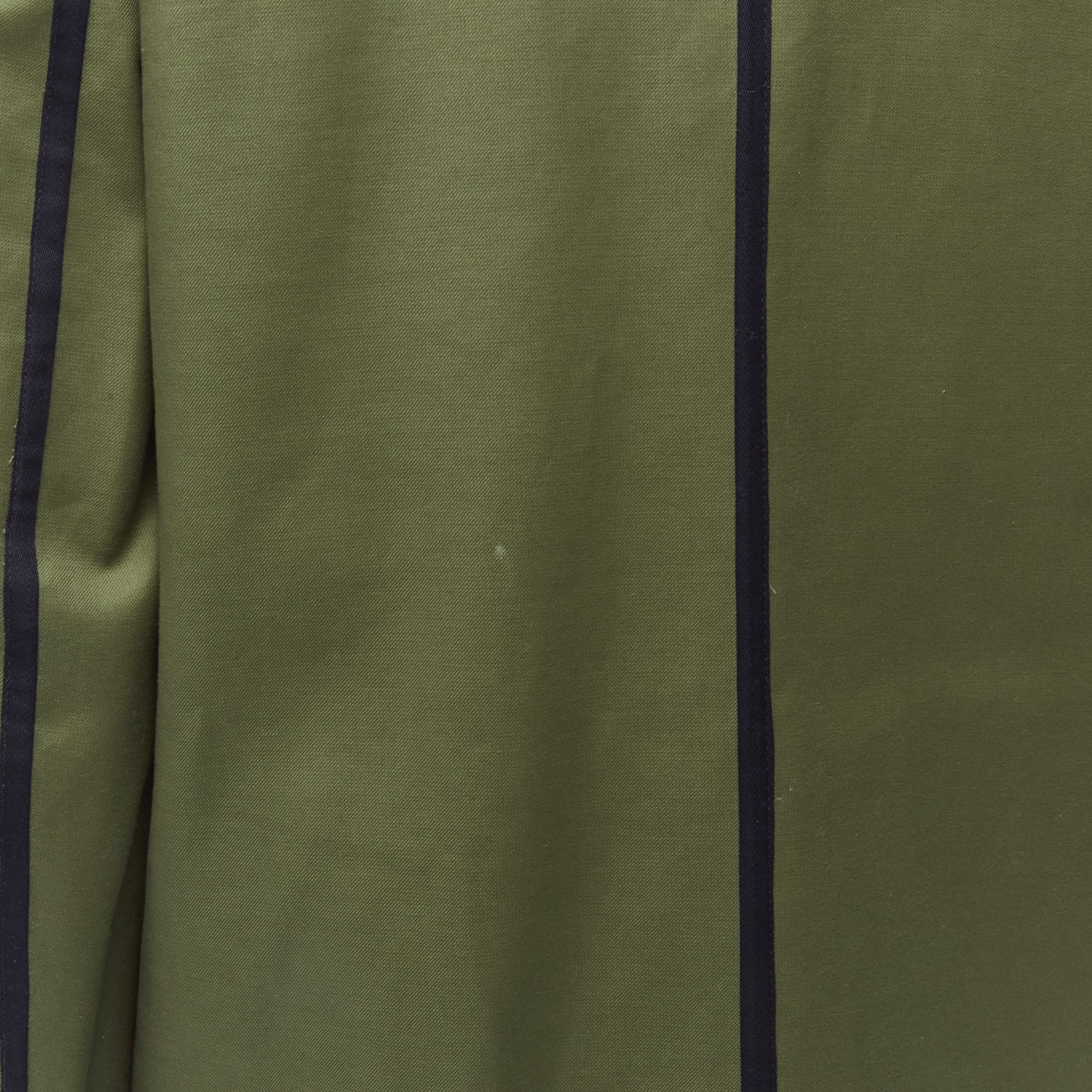 Valentino VALENTINO Reversible green navy cotton poplin oversized collar mid coat EU48 M Size US M / EU 48-50 / 2 - 14 Thumbnail