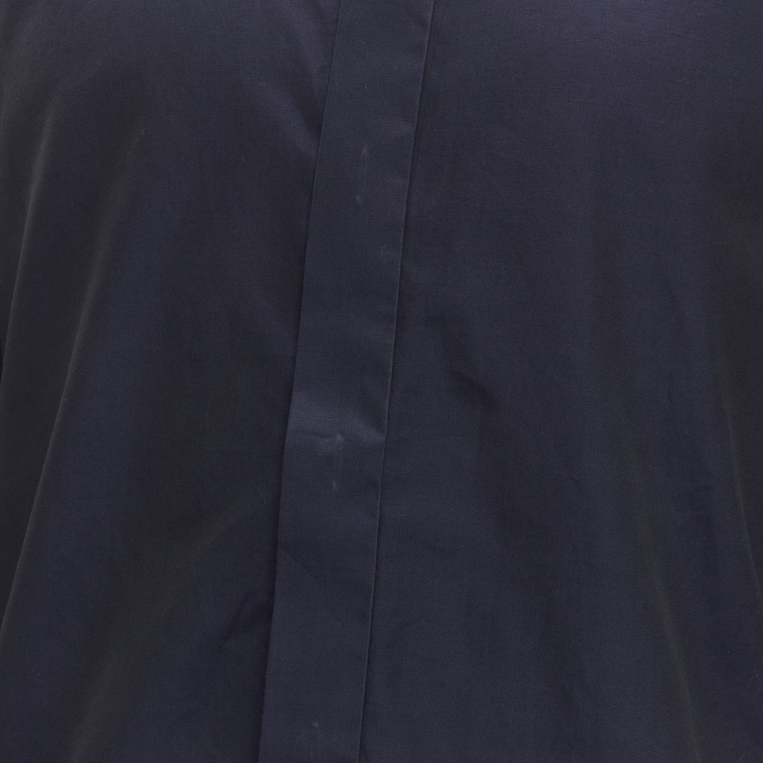 Valentino VALENTINO classic minimal navy poplin twill contrast collar dress shirt EU40 L Size US L / EU 52-54 / 3 - 7 Thumbnail