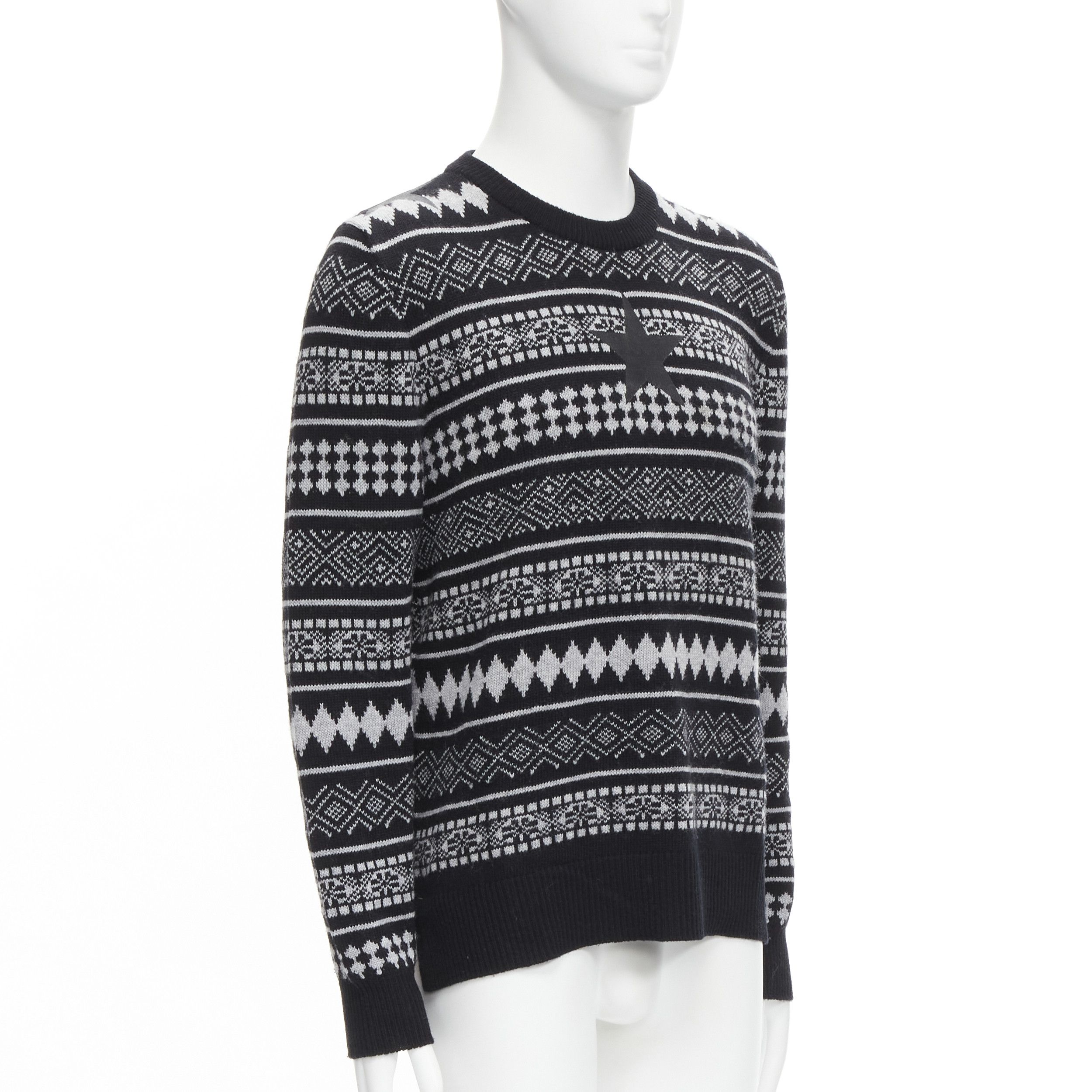 Givenchy GIVENCHY Riccardo Tisci textured star stripes intarsia pullover sweater M Size US M / EU 48-50 / 2 - 3 Thumbnail
