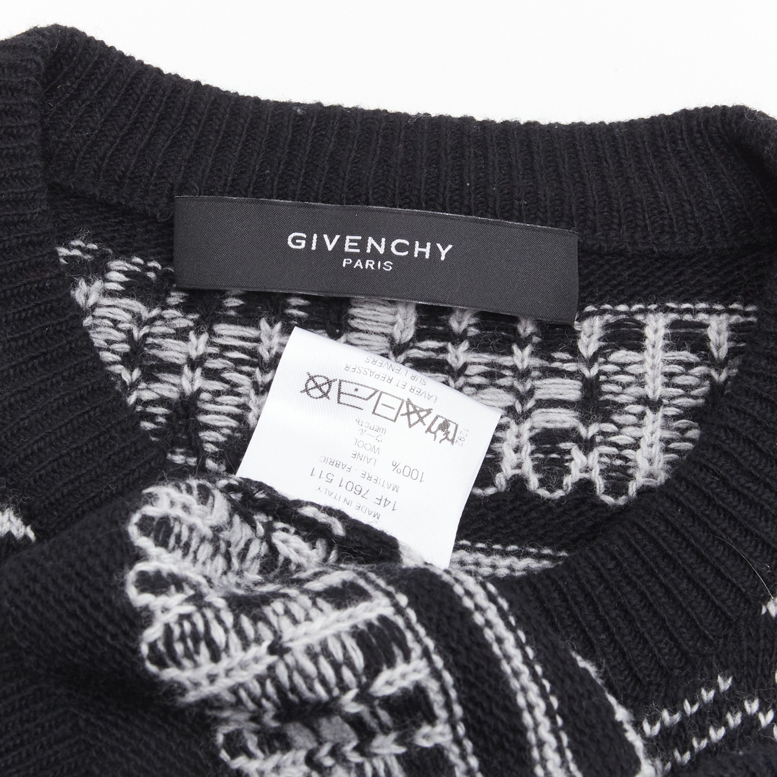 Givenchy GIVENCHY Riccardo Tisci textured star stripes intarsia pullover sweater M Size US M / EU 48-50 / 2 - 9 Thumbnail