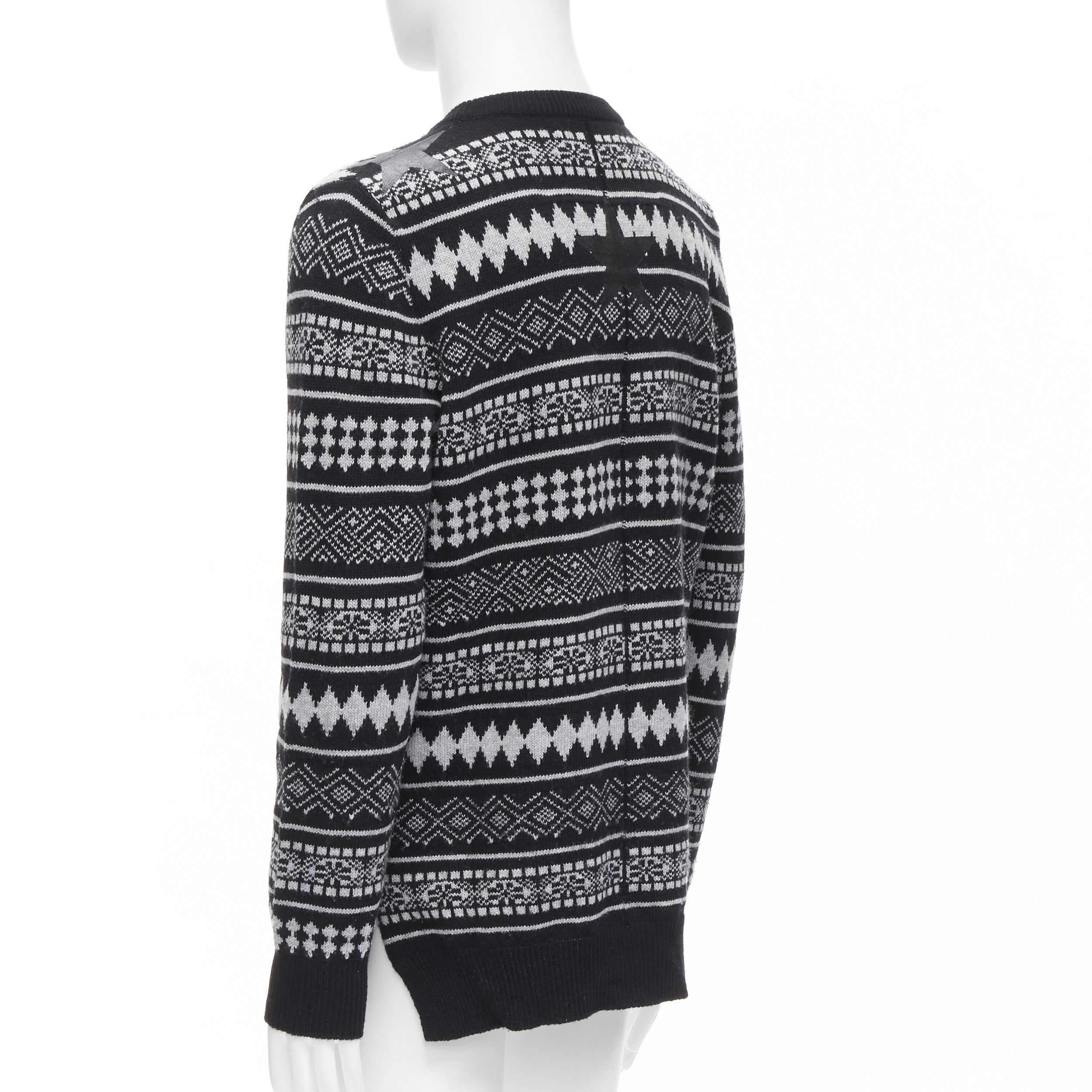 Givenchy GIVENCHY Riccardo Tisci textured star stripes intarsia pullover sweater M Size US M / EU 48-50 / 2 - 6 Thumbnail