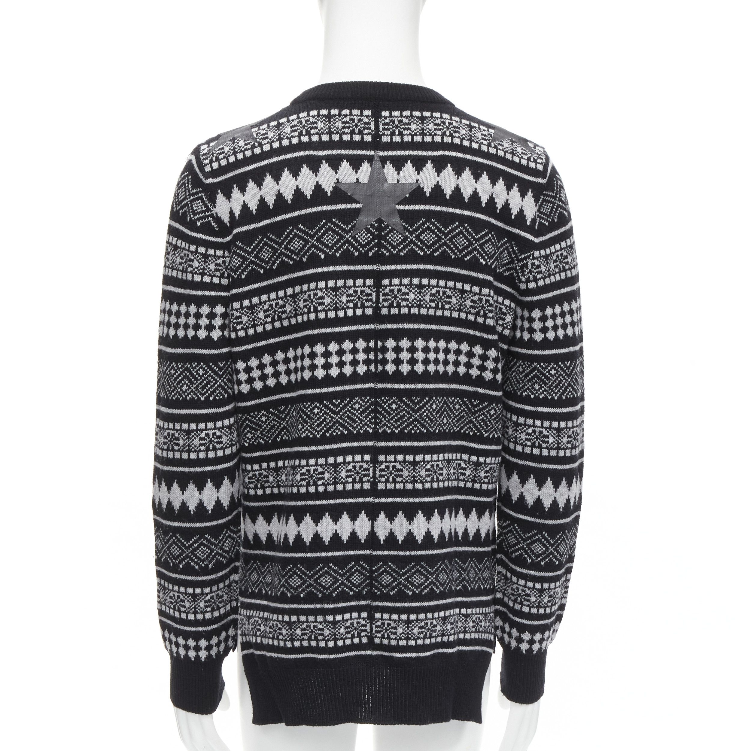 Givenchy GIVENCHY Riccardo Tisci textured star stripes intarsia pullover sweater M Size US M / EU 48-50 / 2 - 5 Thumbnail