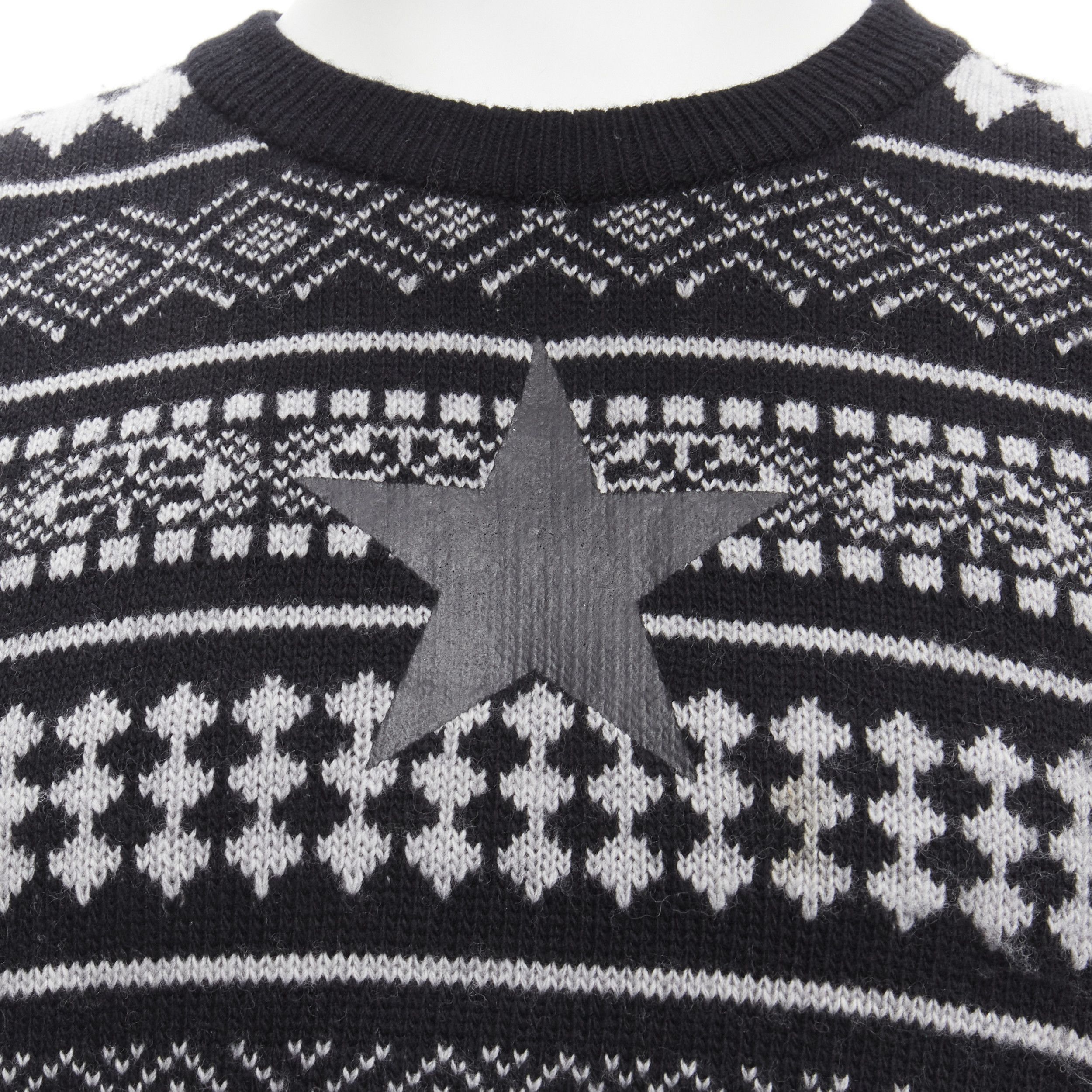 Givenchy GIVENCHY Riccardo Tisci textured star stripes intarsia pullover sweater M Size US M / EU 48-50 / 2 - 2 Thumbnail