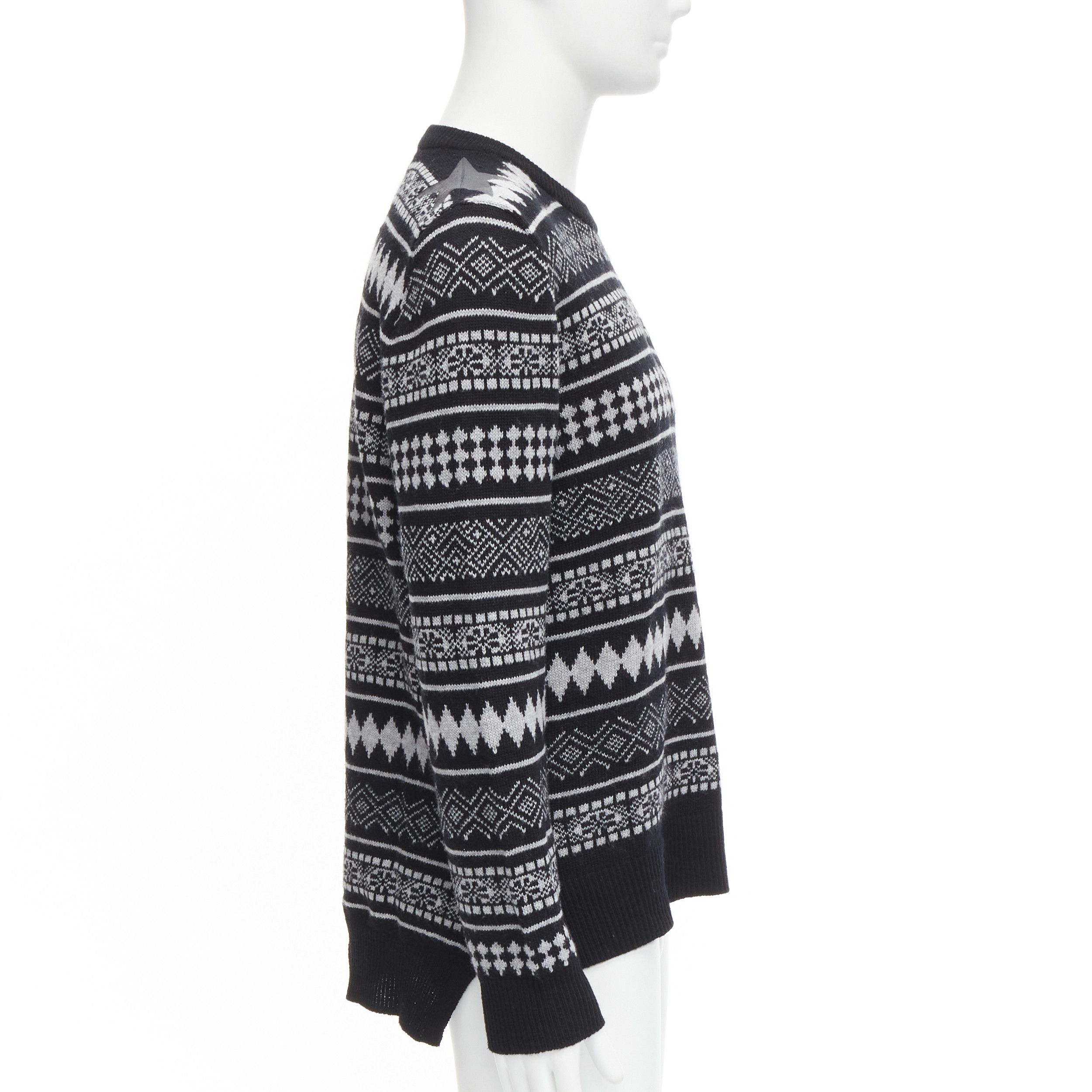 Givenchy GIVENCHY Riccardo Tisci textured star stripes intarsia pullover sweater M Size US M / EU 48-50 / 2 - 4 Thumbnail
