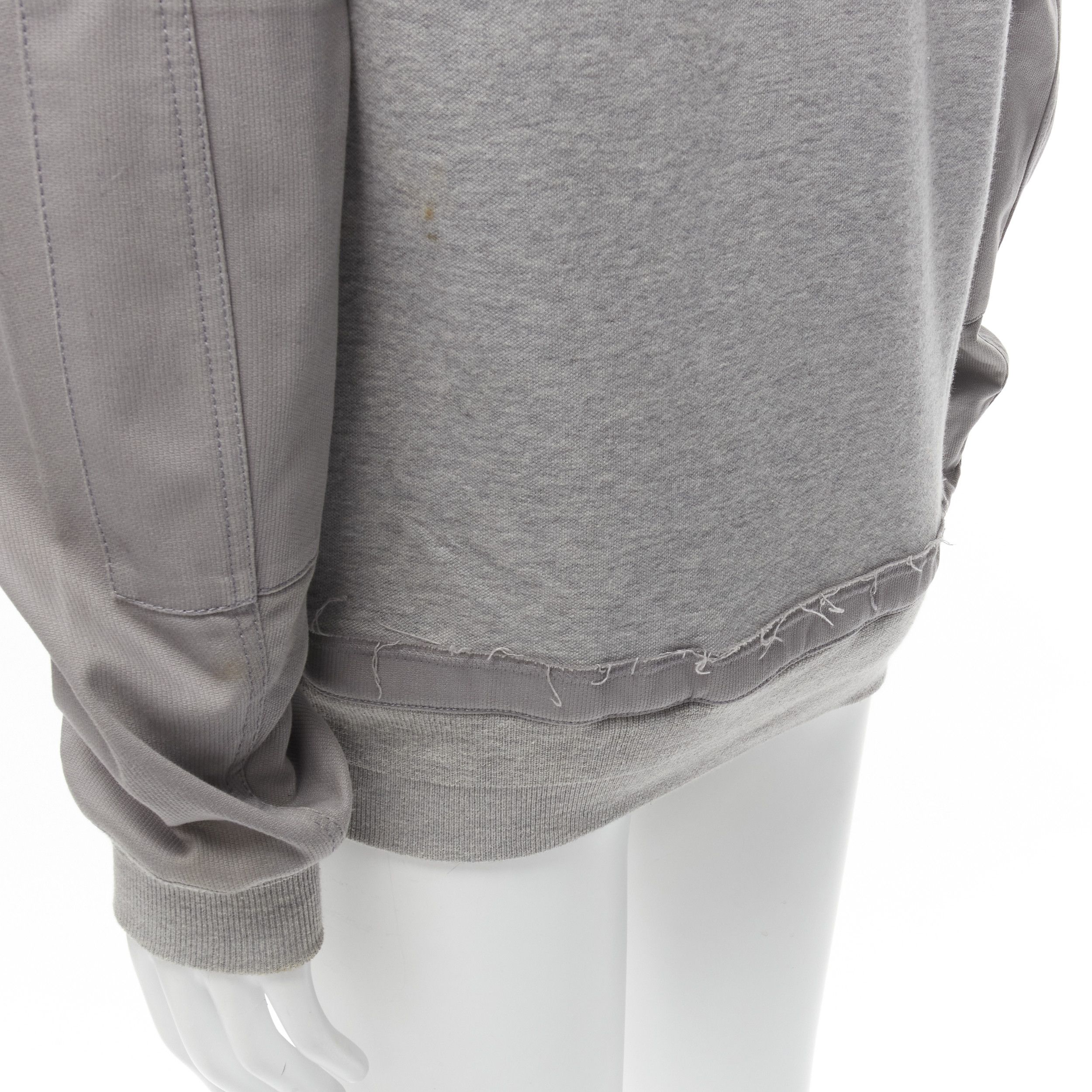 Sacai SACAI grey jersey contrast sleeves casual bomber jacket JP2 M Size US M / EU 48-50 / 2 - 9 Thumbnail