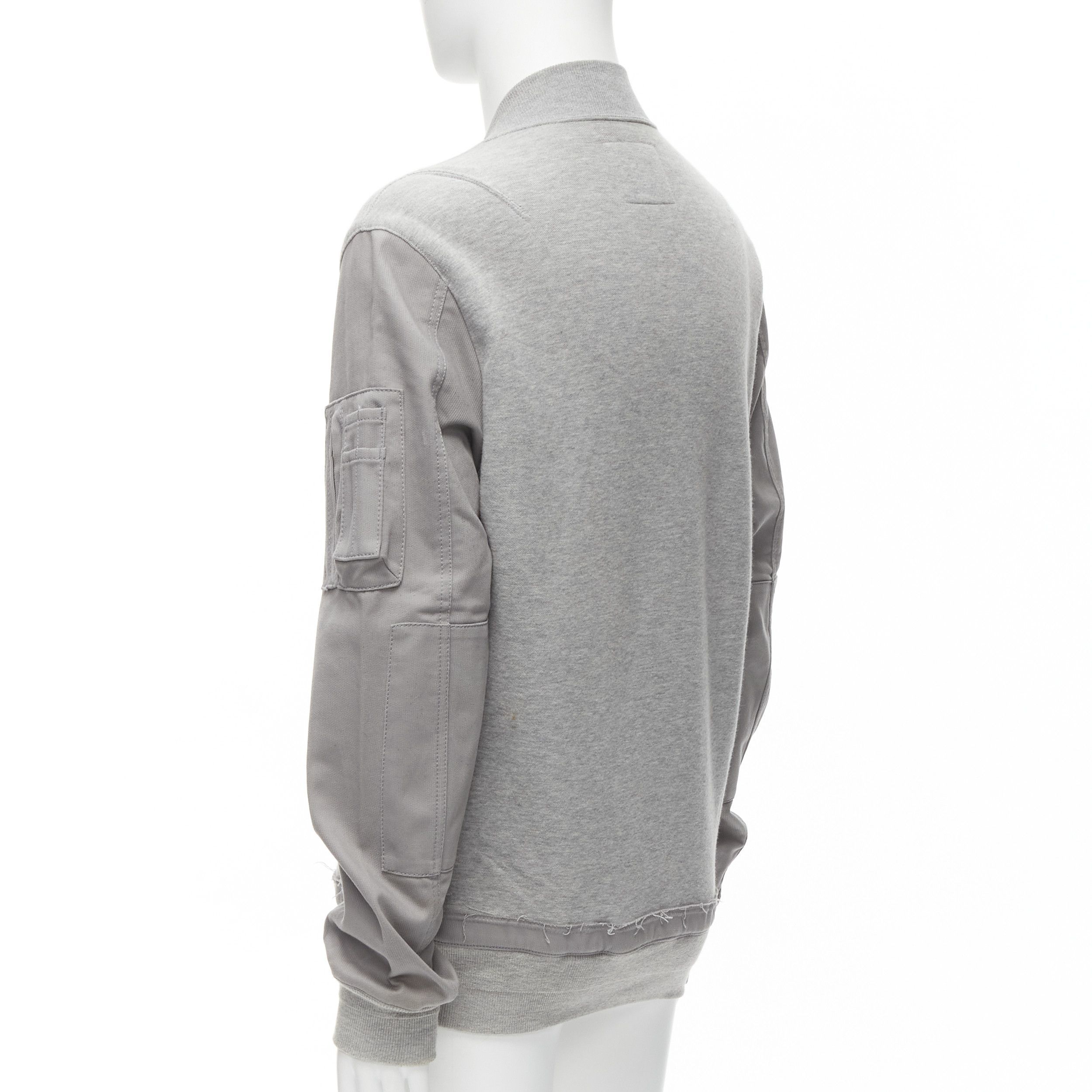 Sacai SACAI grey jersey contrast sleeves casual bomber jacket JP2 M Size US M / EU 48-50 / 2 - 6 Thumbnail