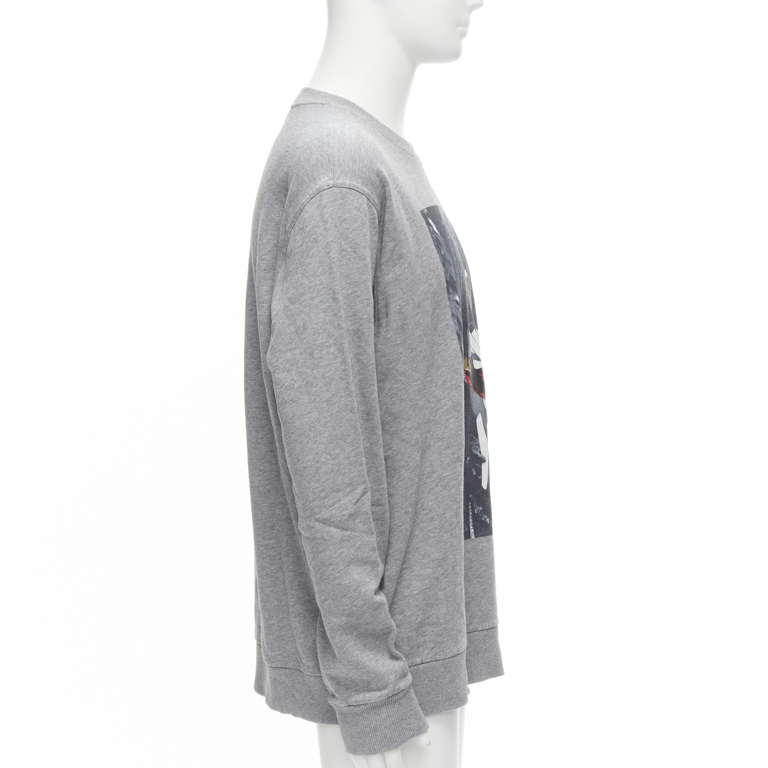 Givenchy GIVENCHY Riccardo Tisci grey tribal girl graphic print cotton crew sweater S Size US S / EU 44-46 / 1 - 4 Thumbnail